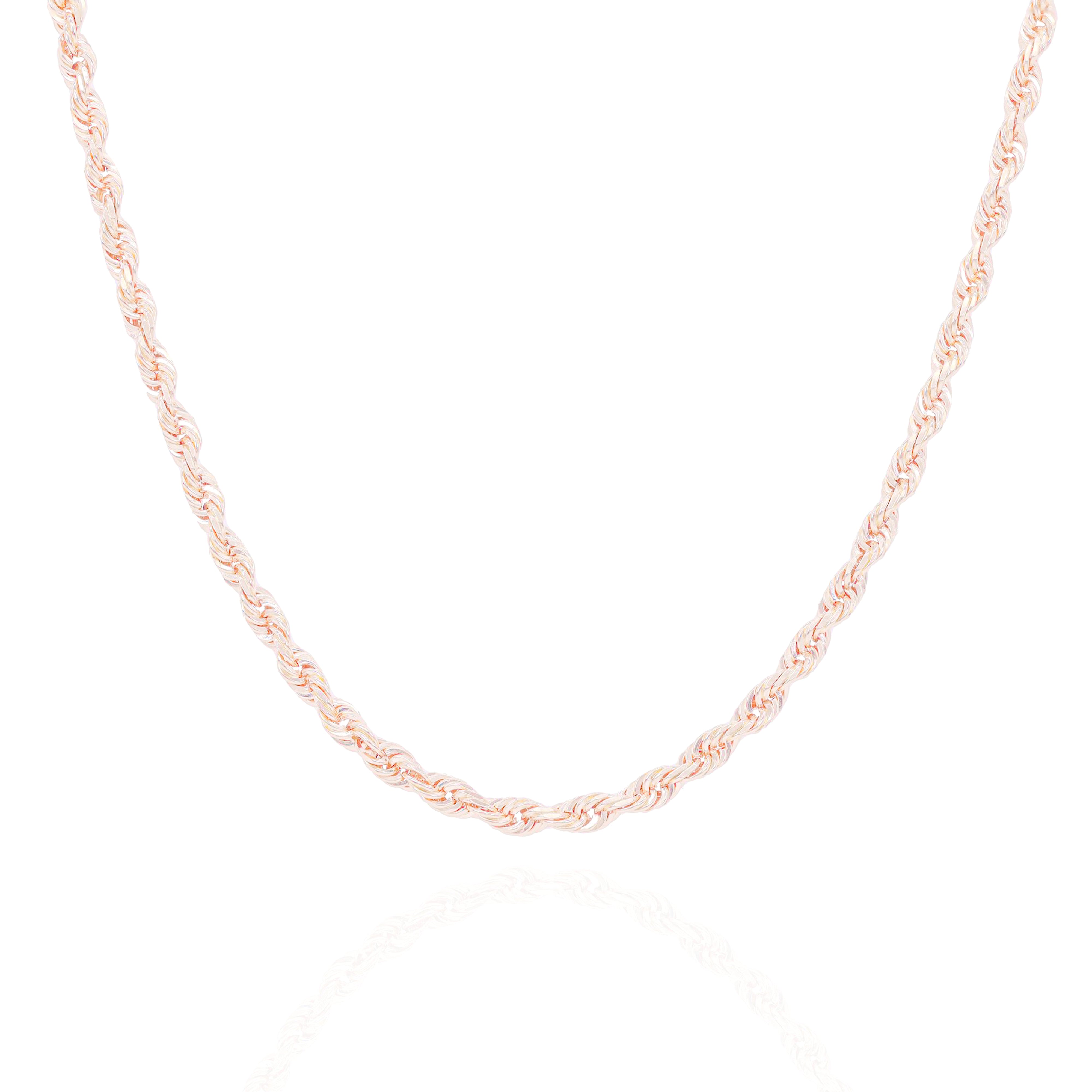 10KT Solid Rose Gold Rope Chain