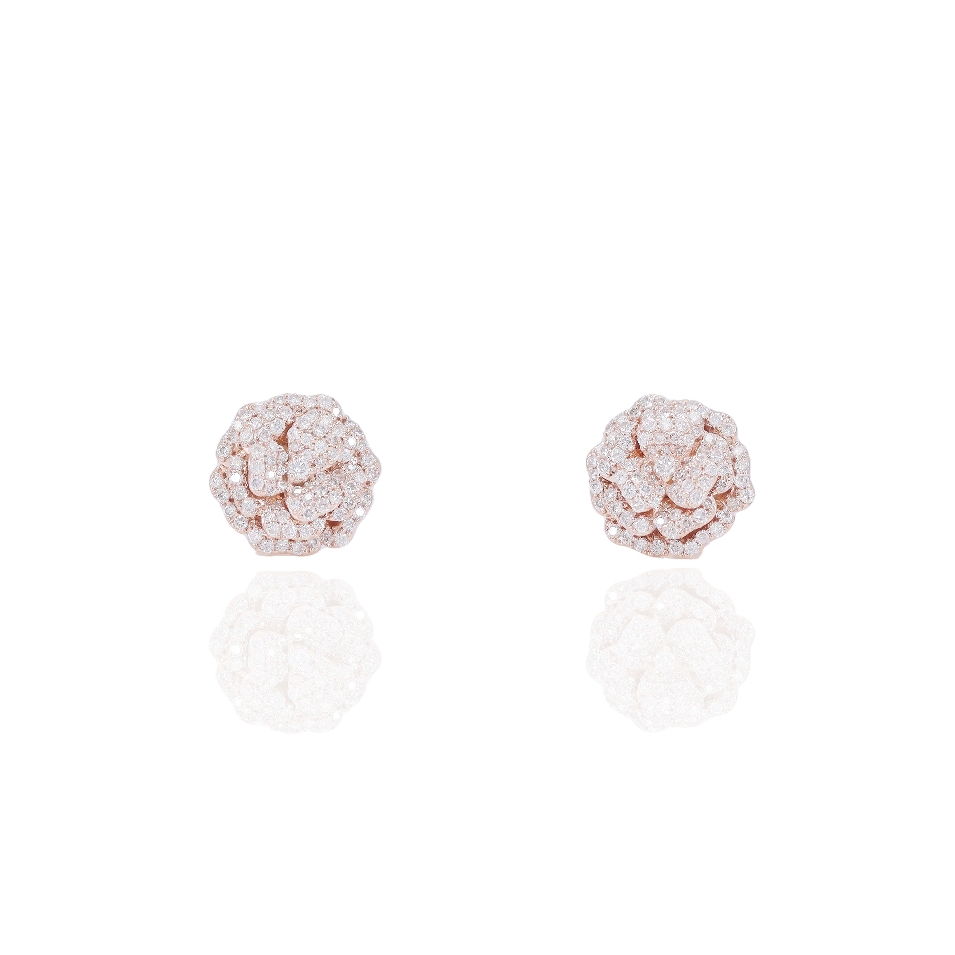 Rose Full of Diamond Earrings