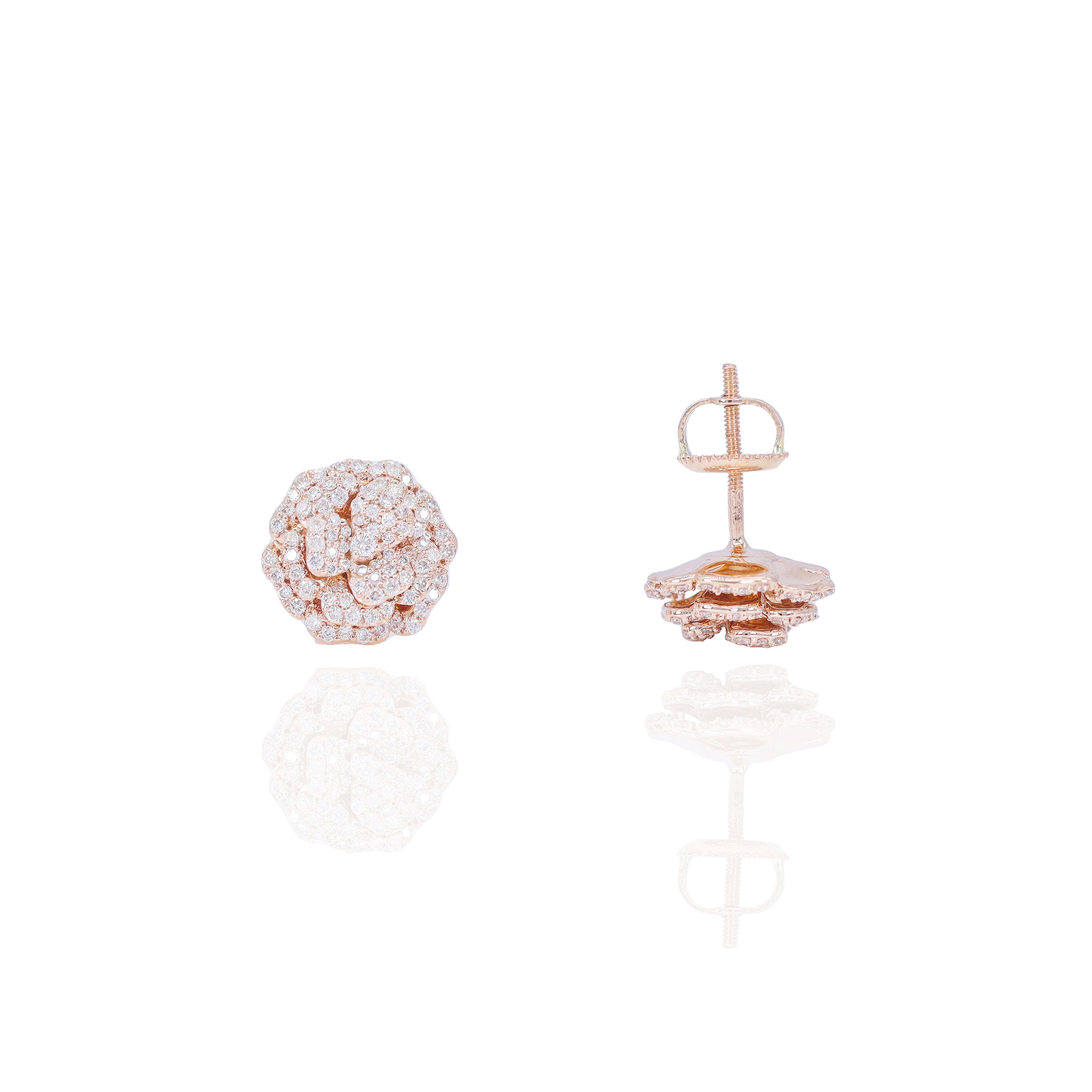 Rose Full of Diamond Earrings