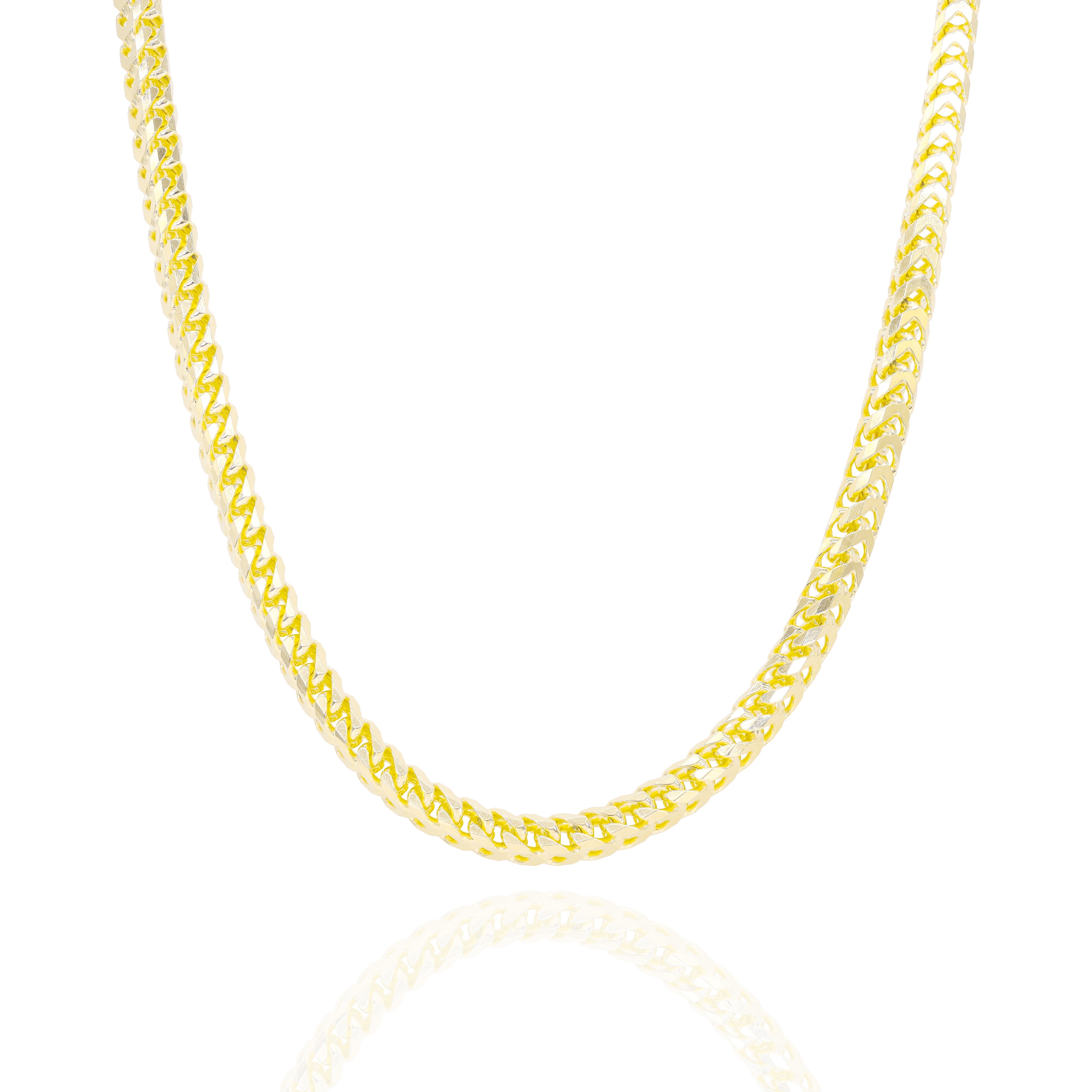 14KT Italian Rounded Franco Yellow Gold Chain