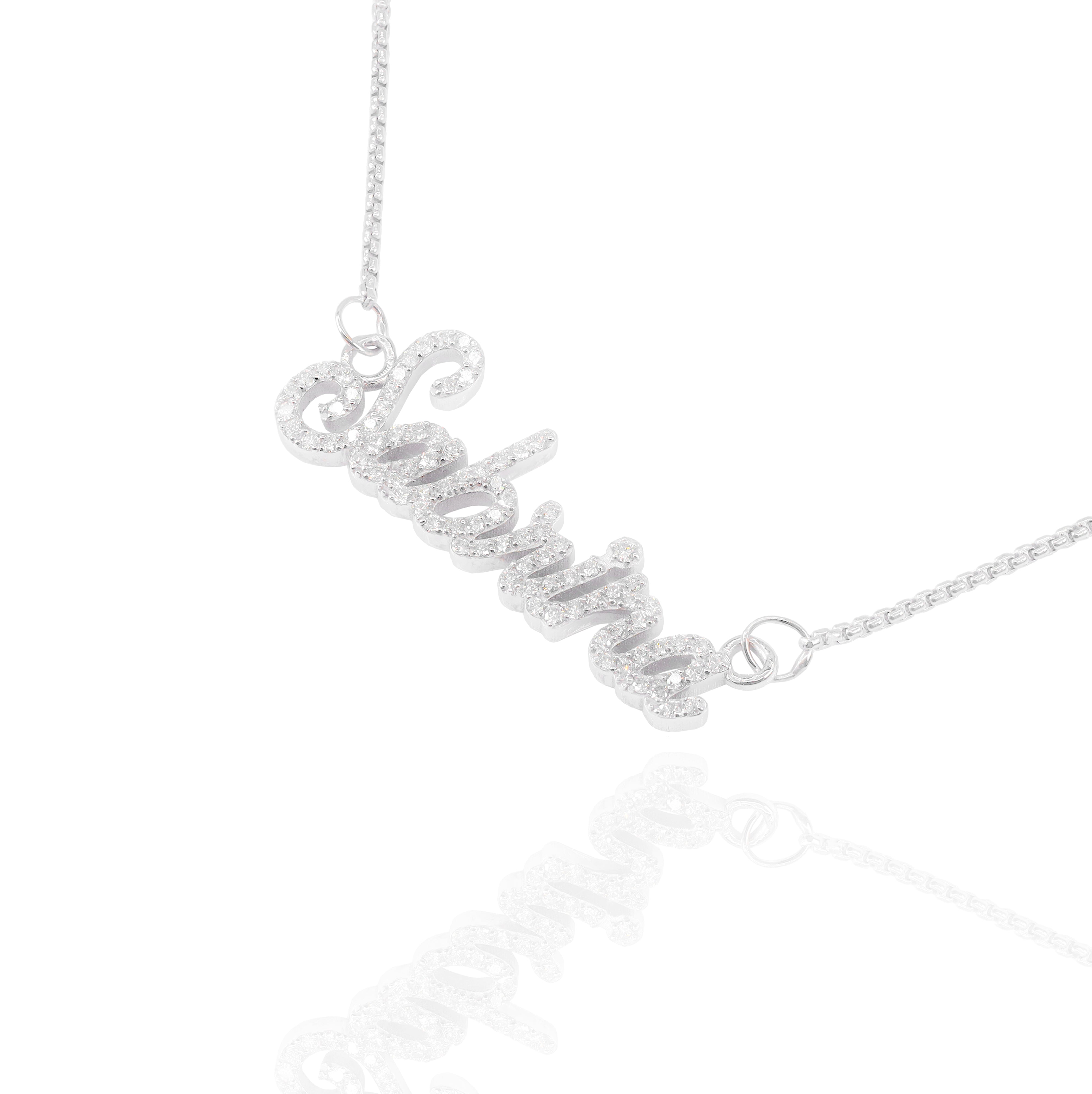 One Row Custom Diamond Name Pendant