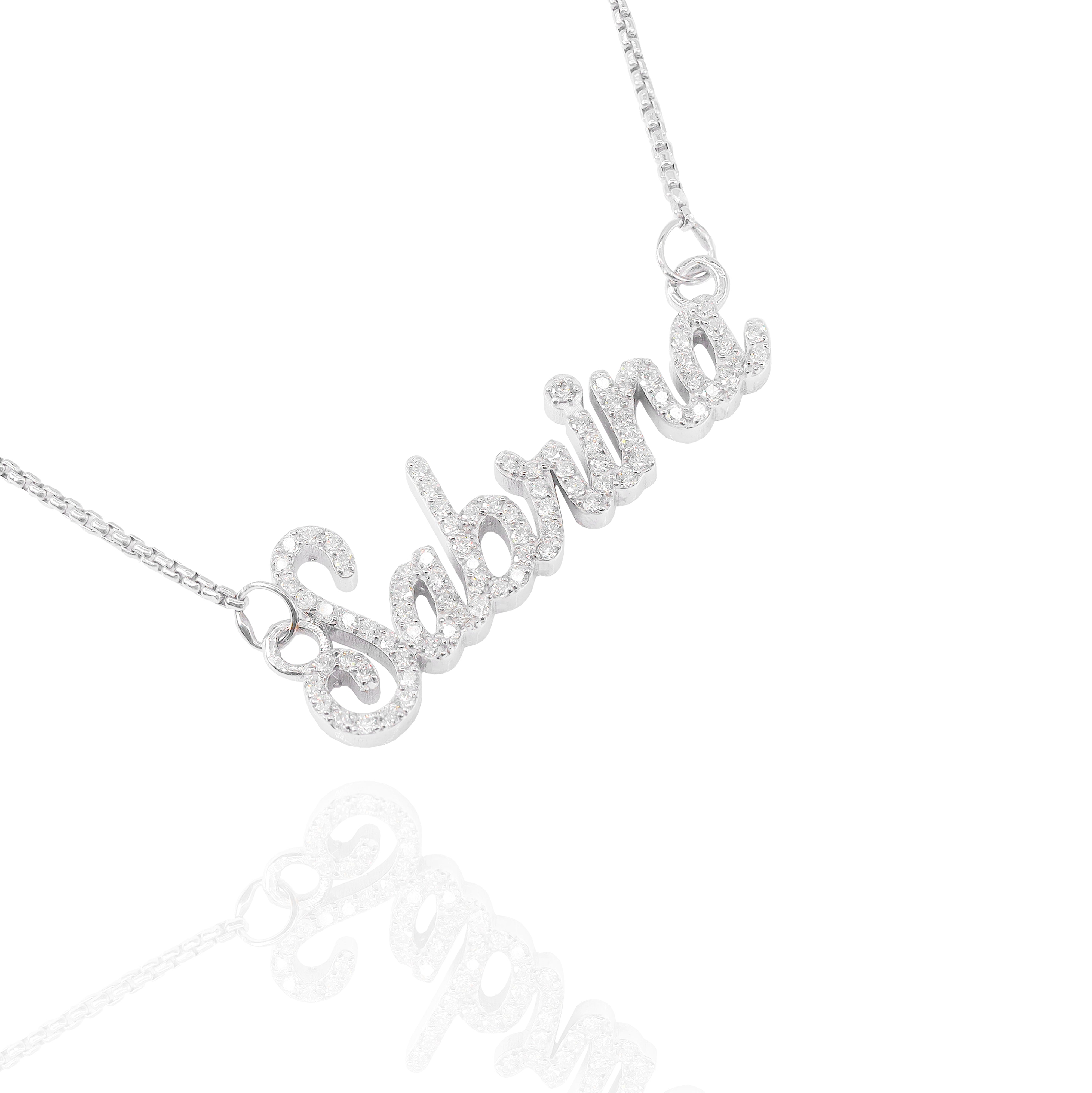 One Row Custom Diamond Name Pendant