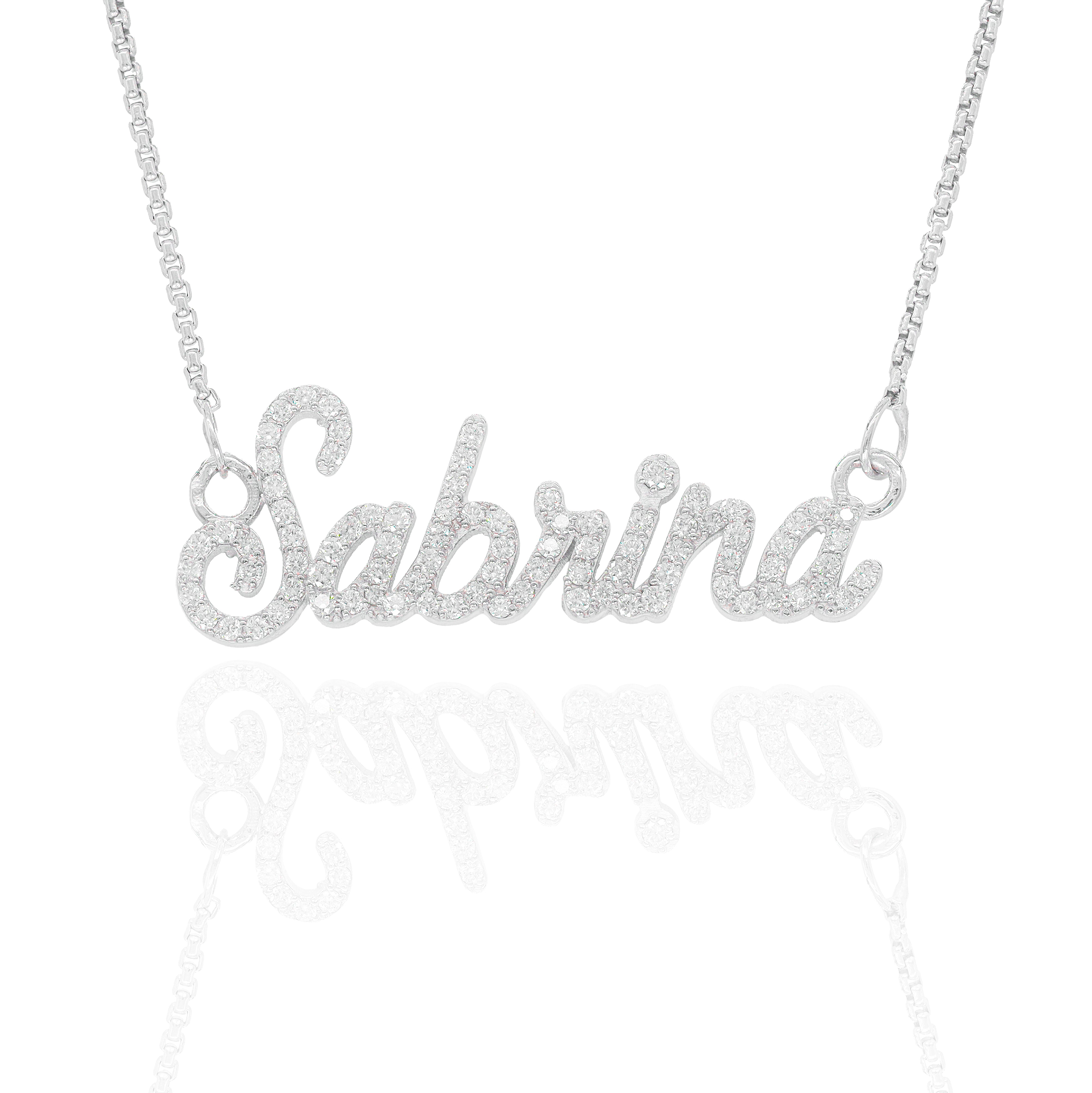 One Row Custom Diamond Name Pendant