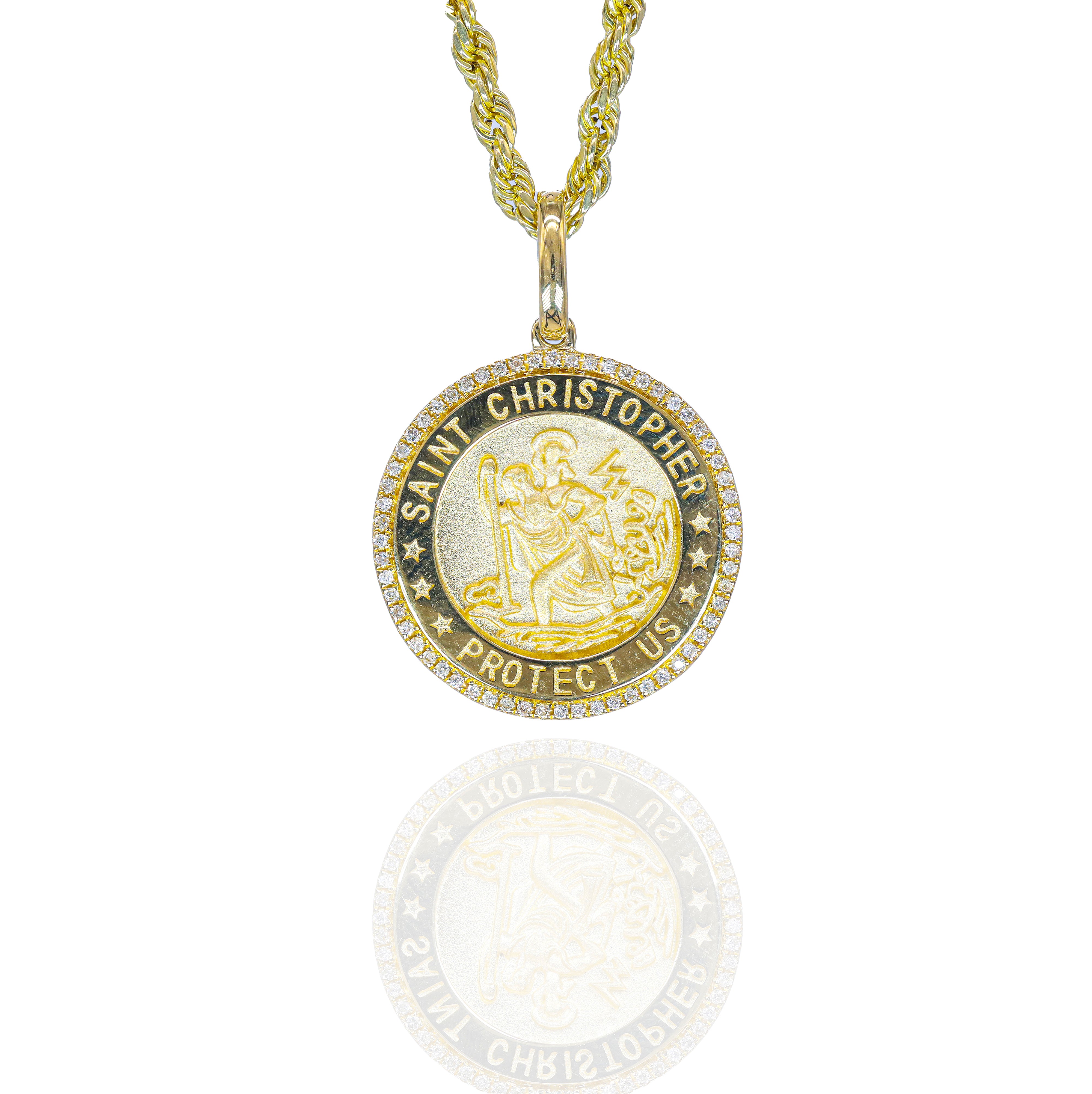 St.Christopher Gold and Diamond Pendant