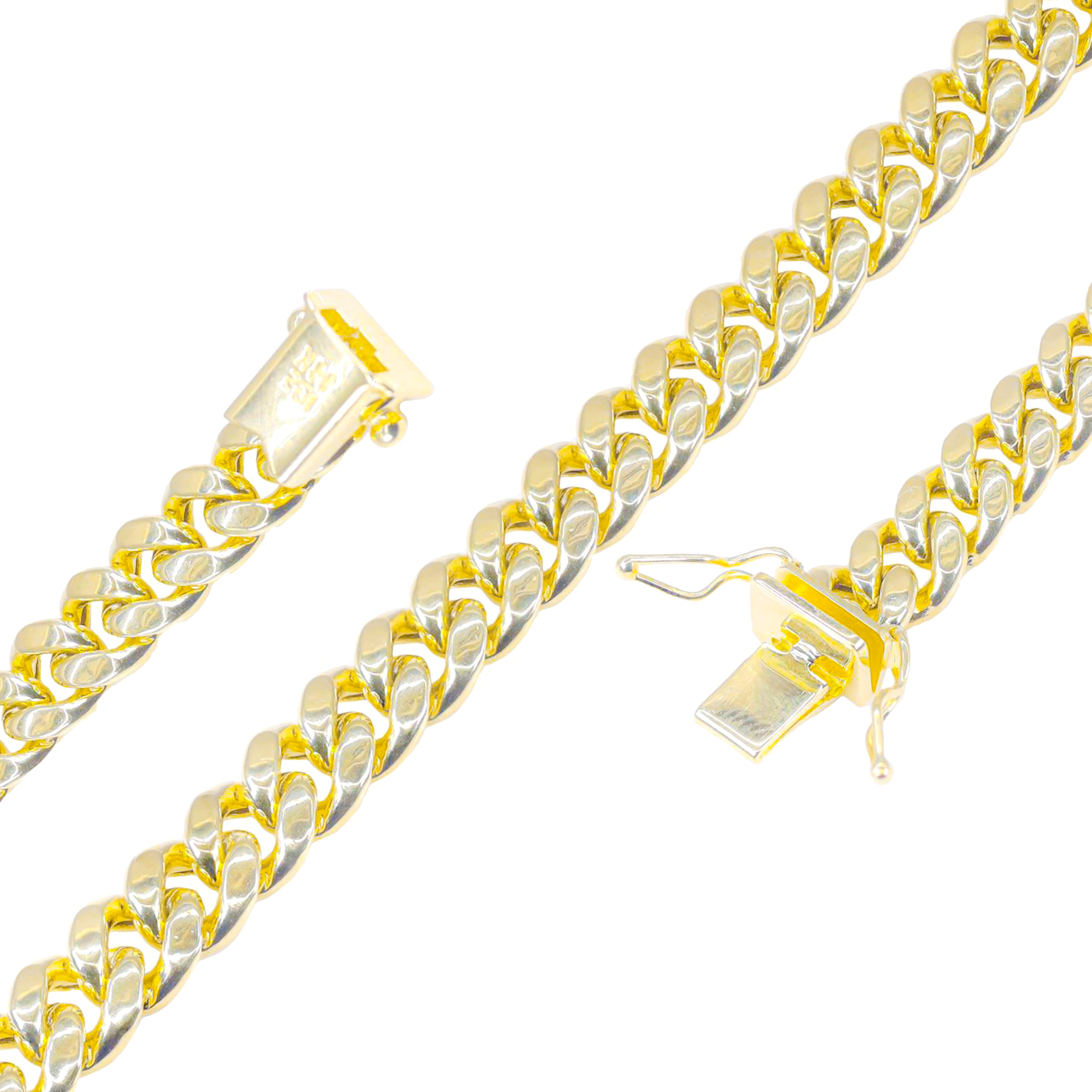 14KT Solid Miami Cuban Link Yellow Gold Chain