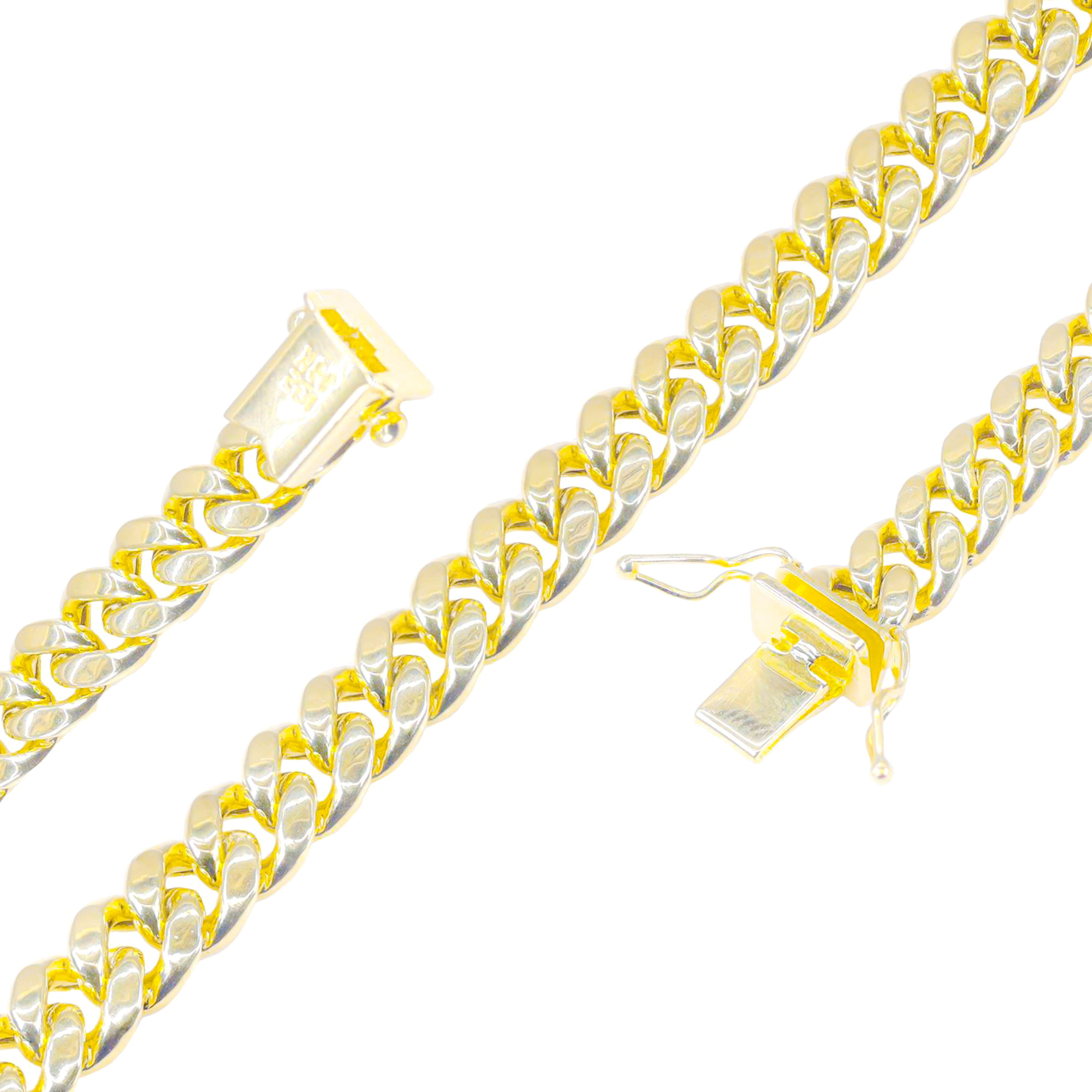 14KT Gold Semi-Solid Miami Cuban Link Chain