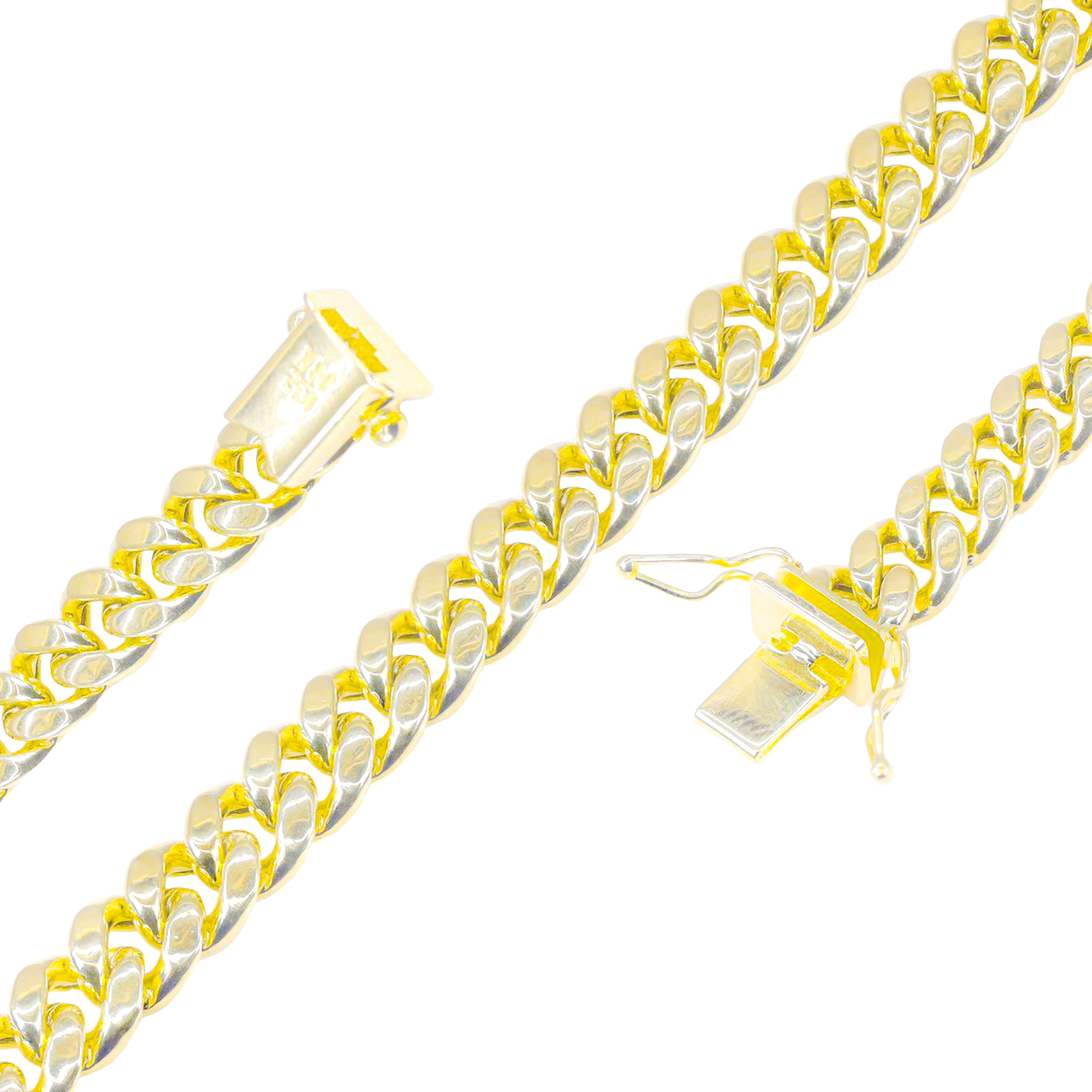 10KT Semi-Solid Miami Cuban Yellow Gold Chain