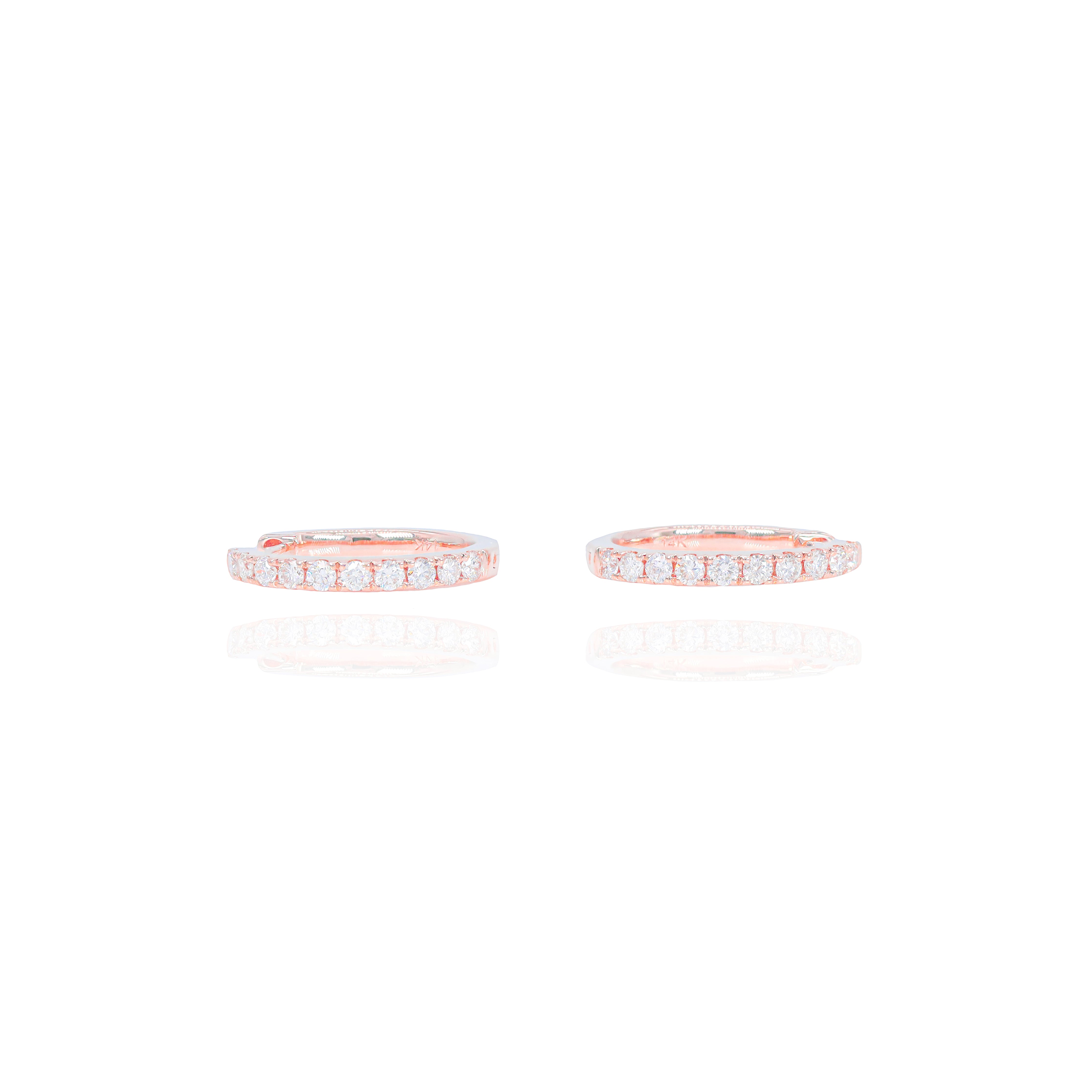 Small Diamond Hoop Earrings