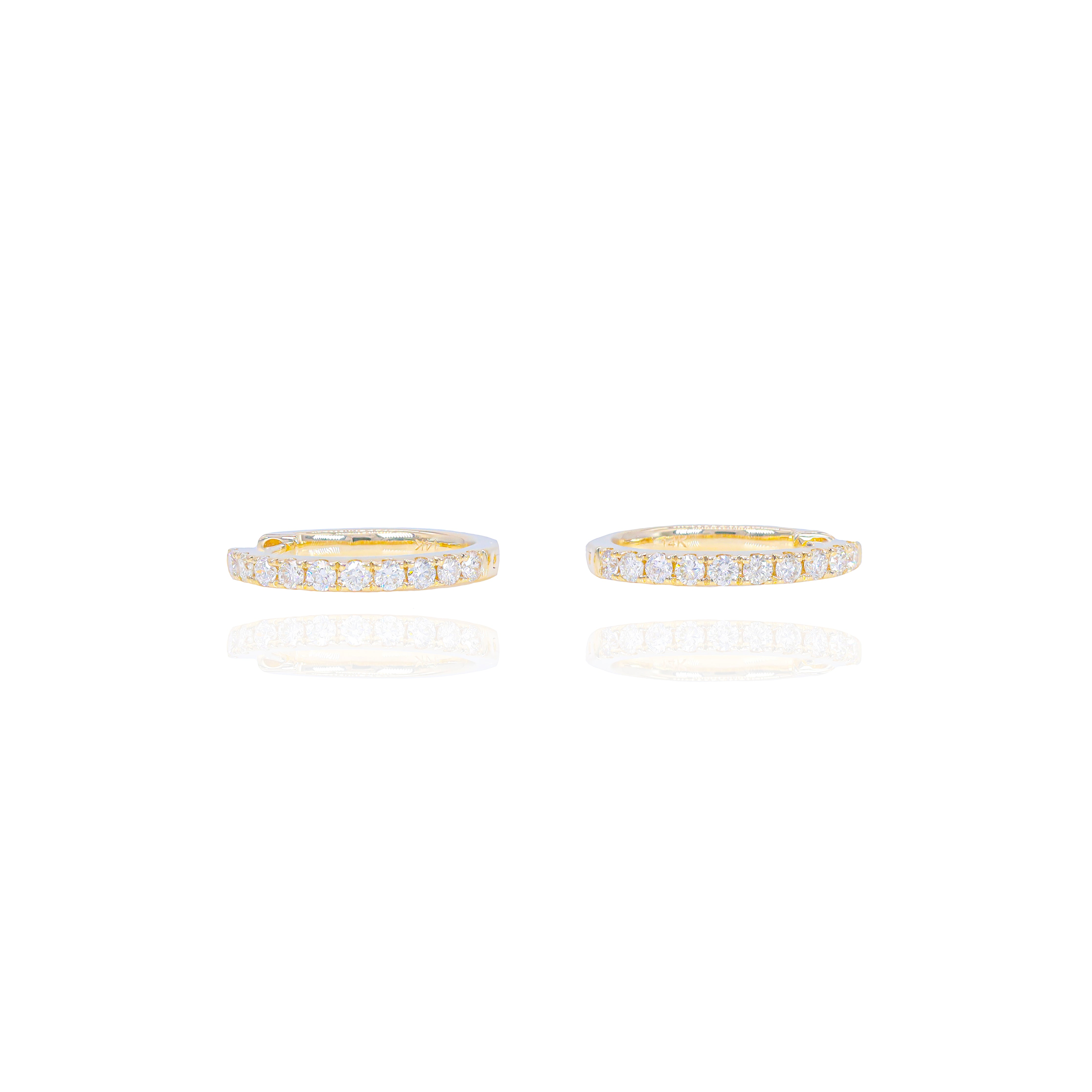 Small Diamond Hoop Earrings