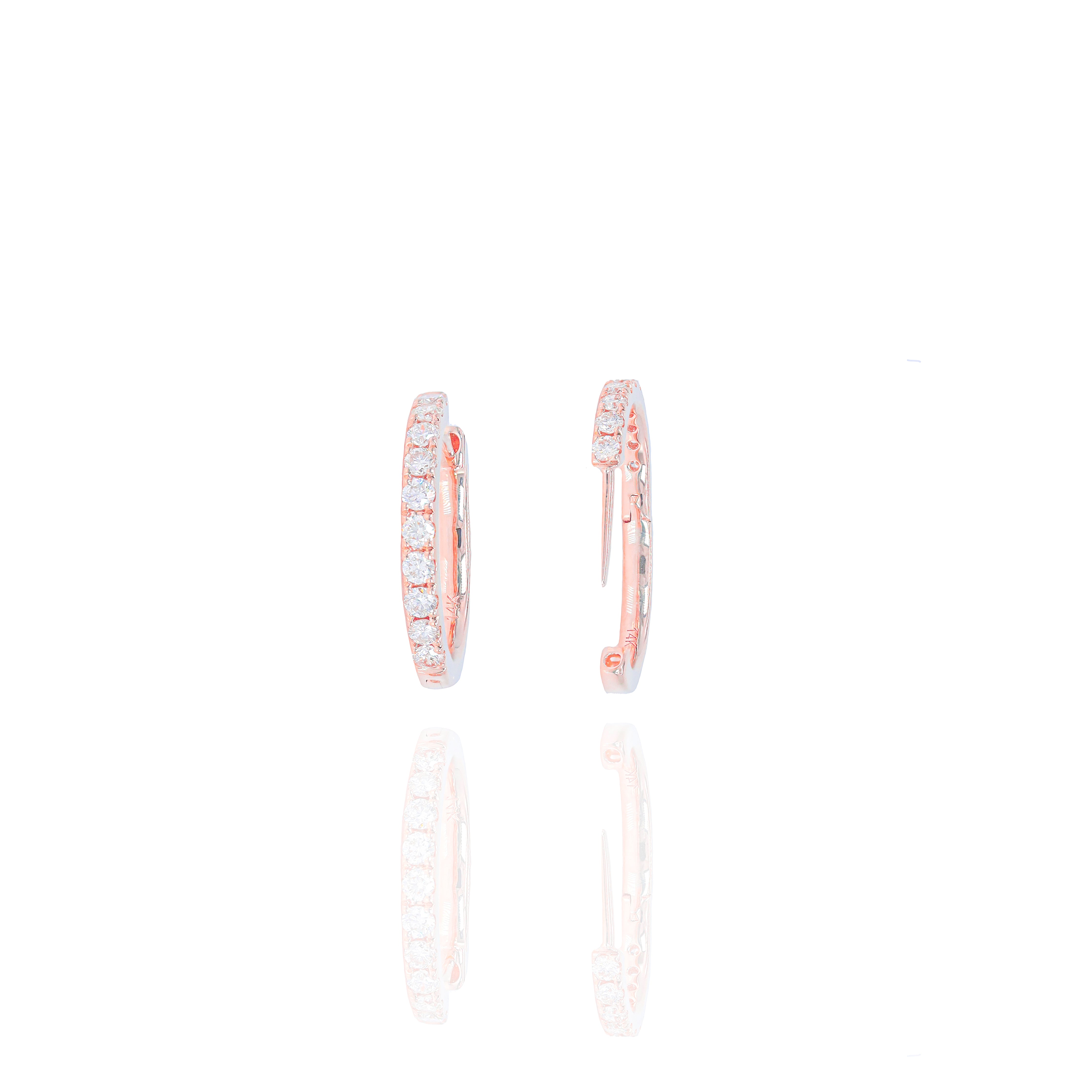 Small Diamond Hoop Earrings