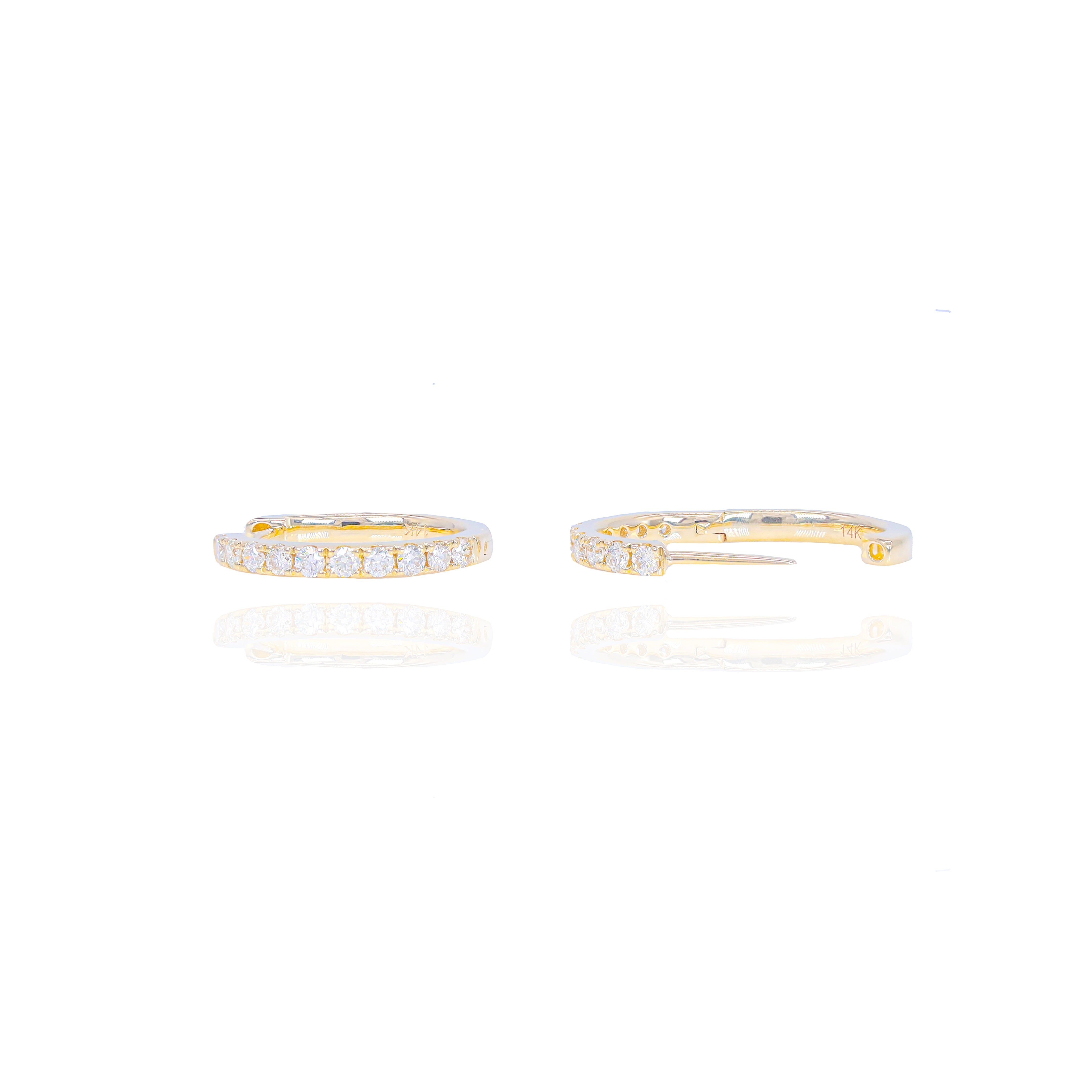 Small Diamond Hoop Earrings
