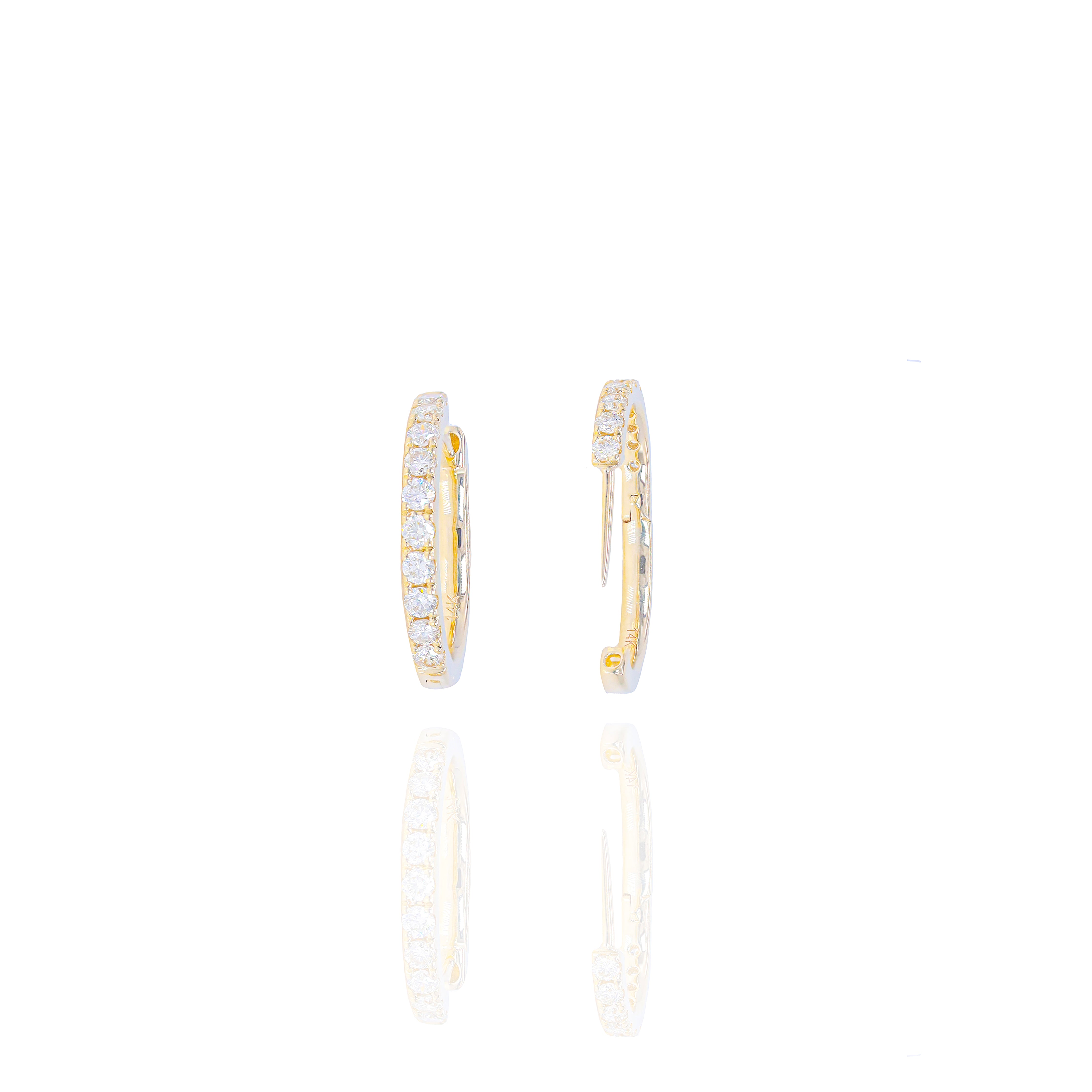 Small Diamond Hoop Earrings
