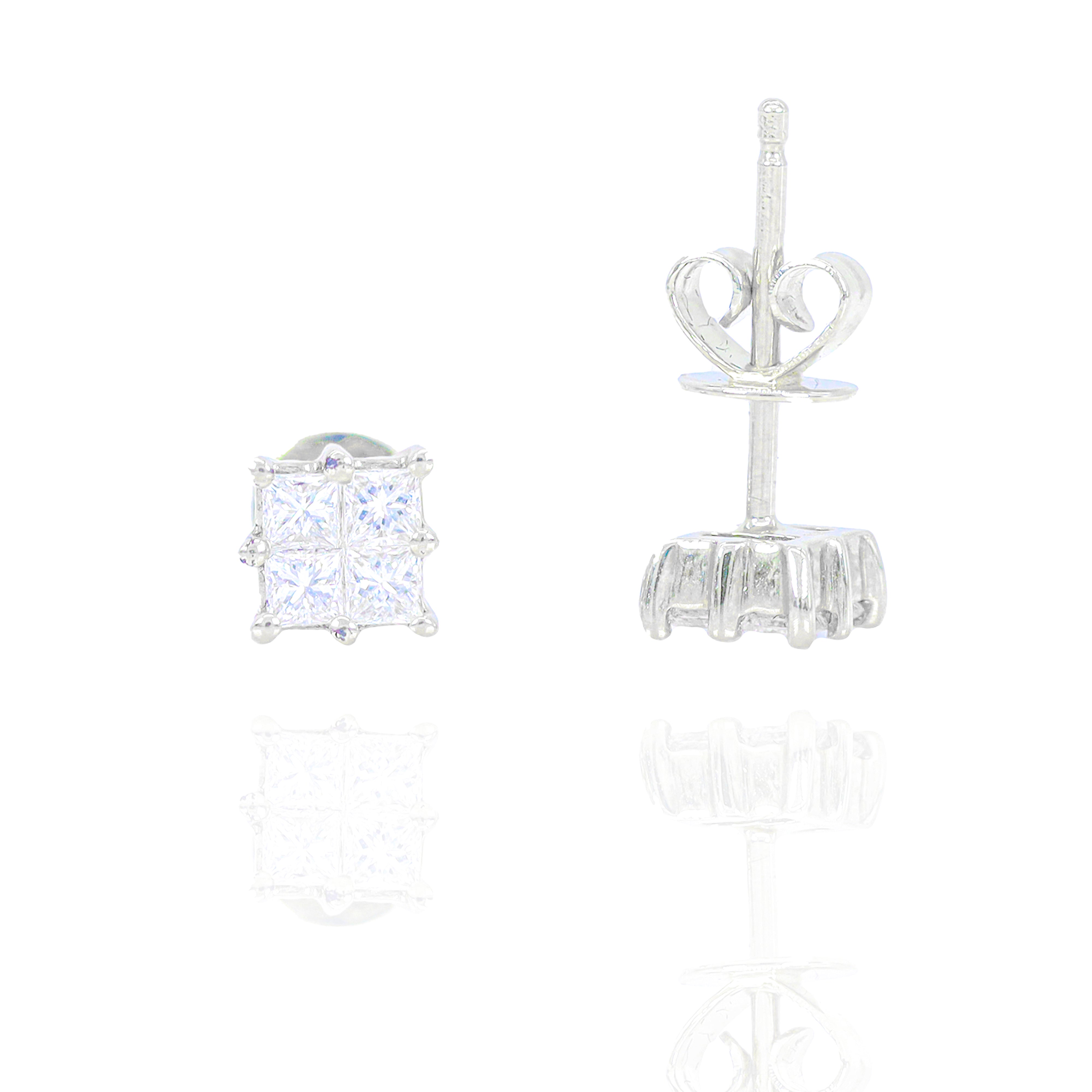 Princess Cut Diamond Earrings