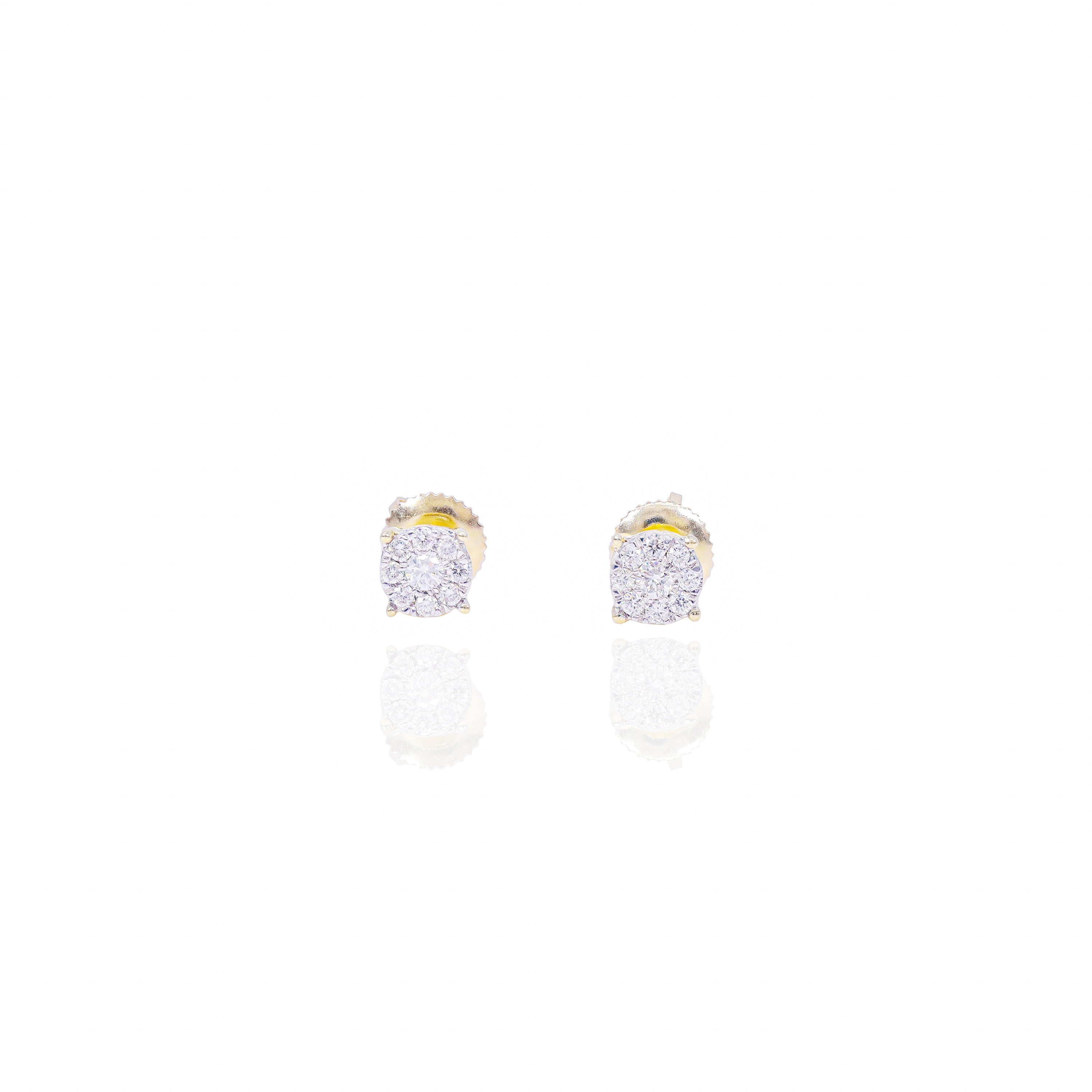 Multiple Sizes Diamond Cluster Earrings