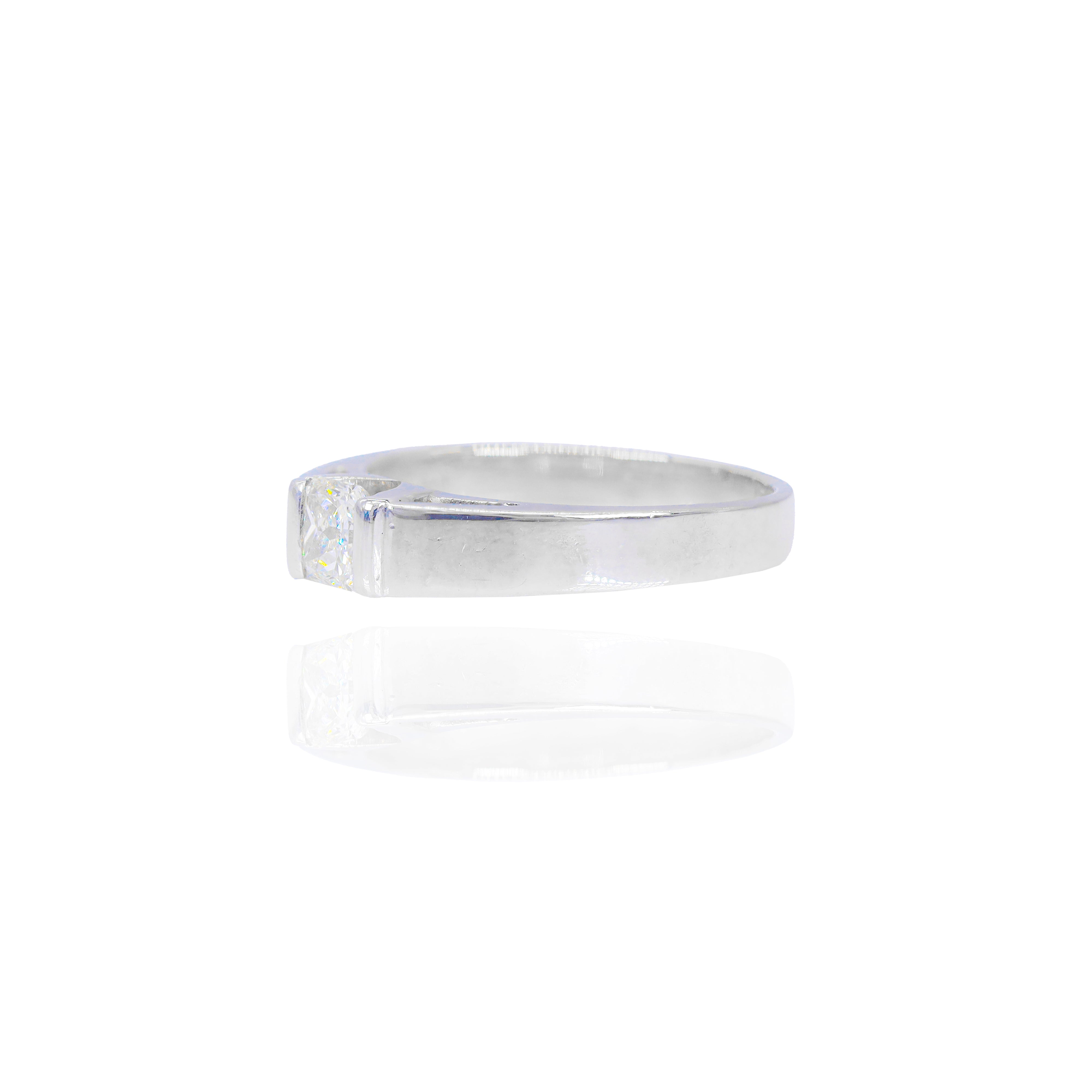 Radiant Cut Solitaire Diamond Ring