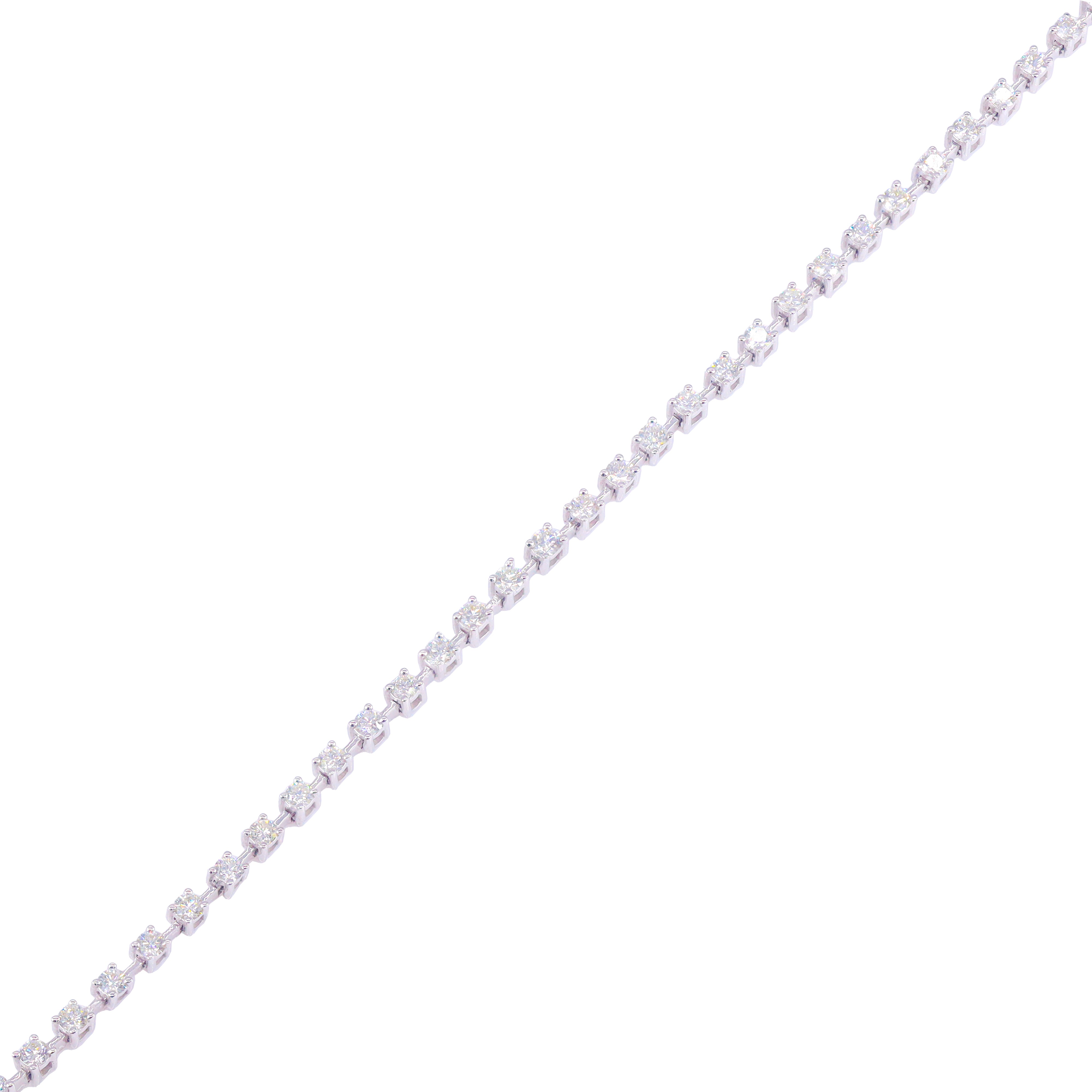 3.5-Pointer Round Basket Set Diamond Tennis Bracelet