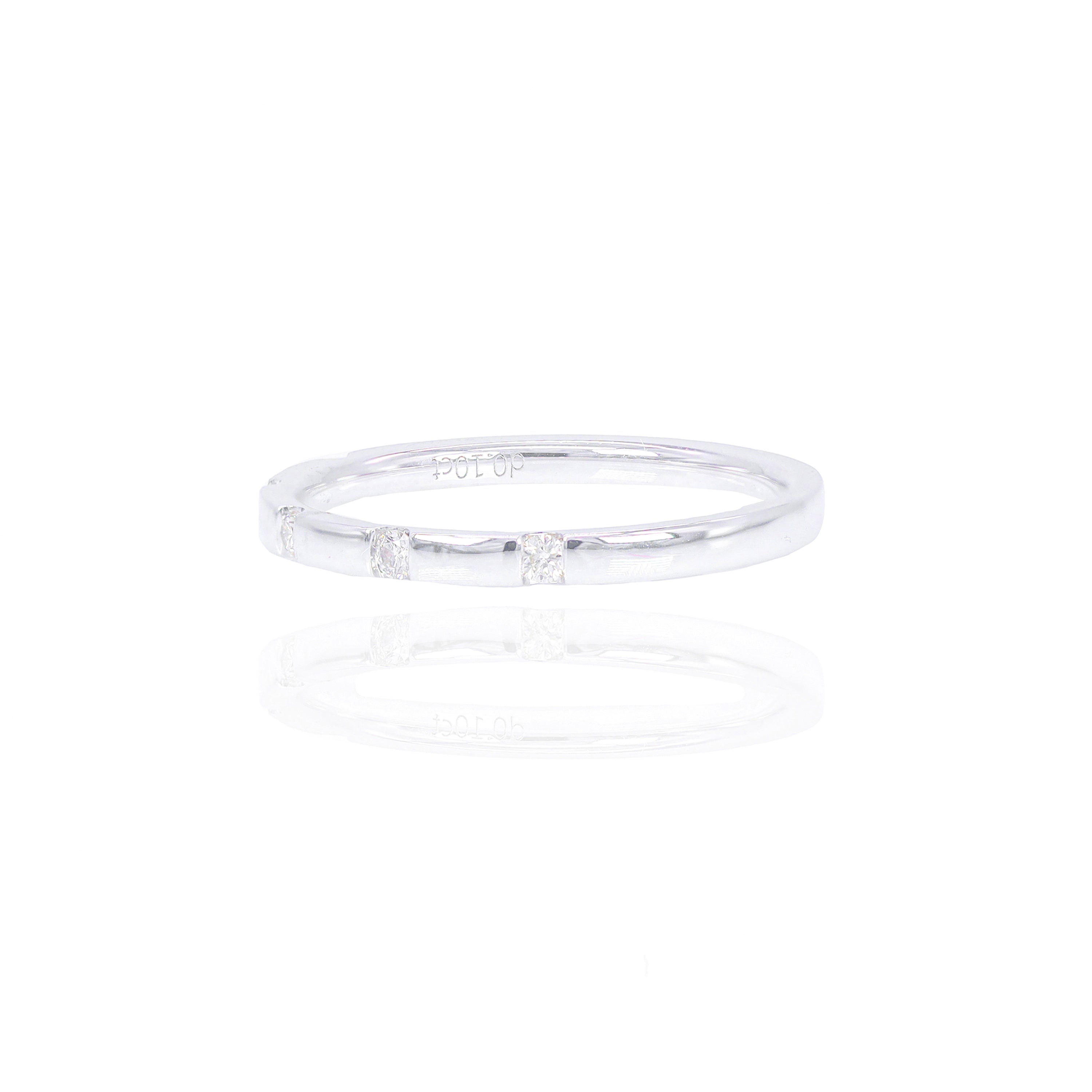 Bezel Set Diamond Ring Band
