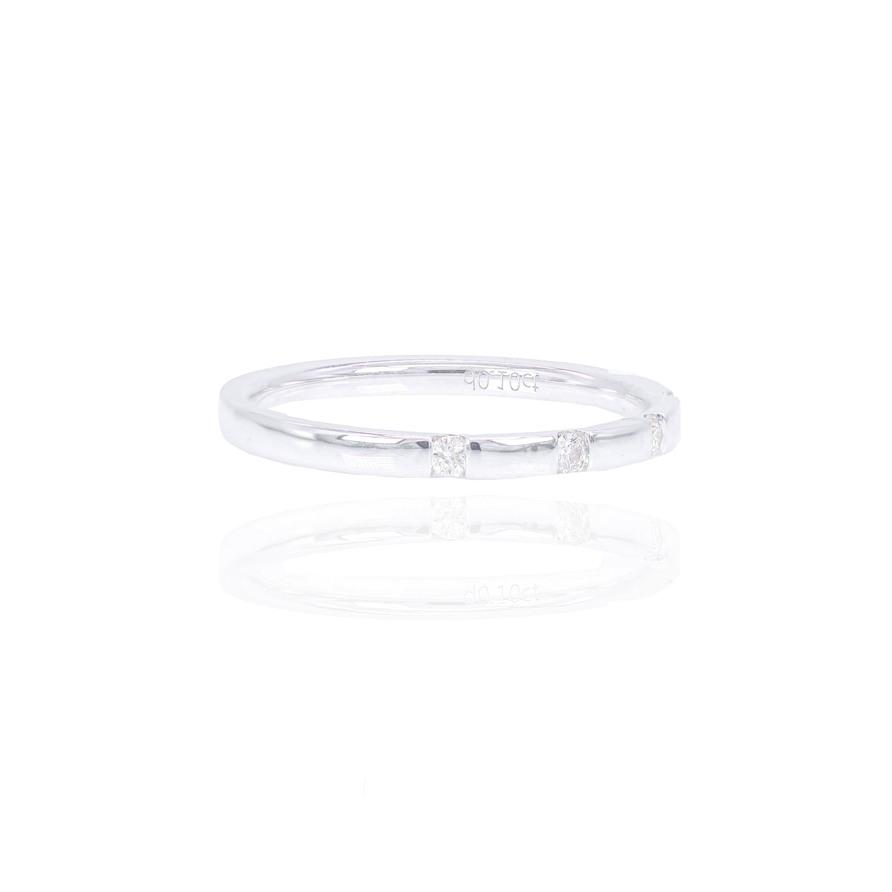 Bezel Set Diamond Ring Band