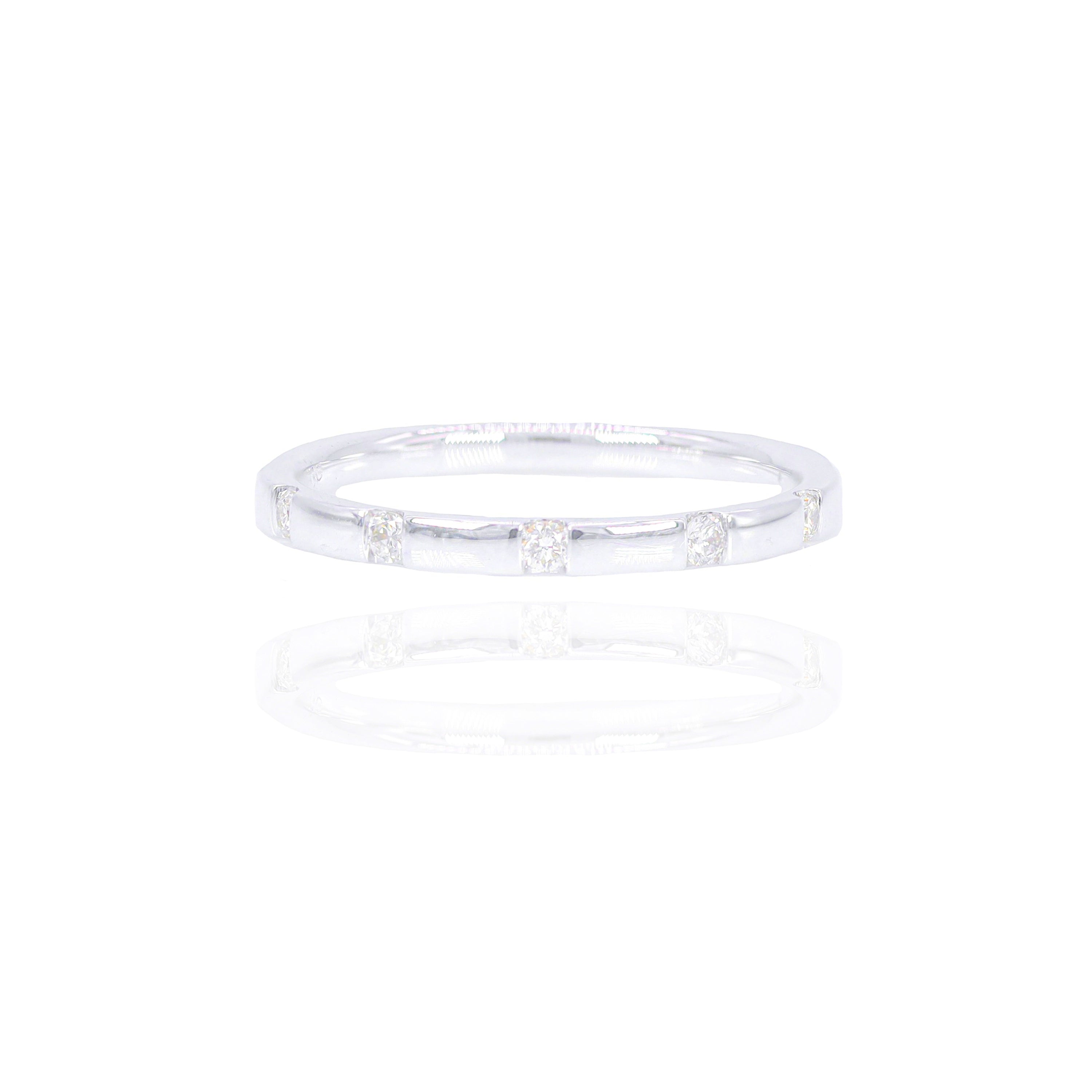Bezel Set Diamond Ring Band