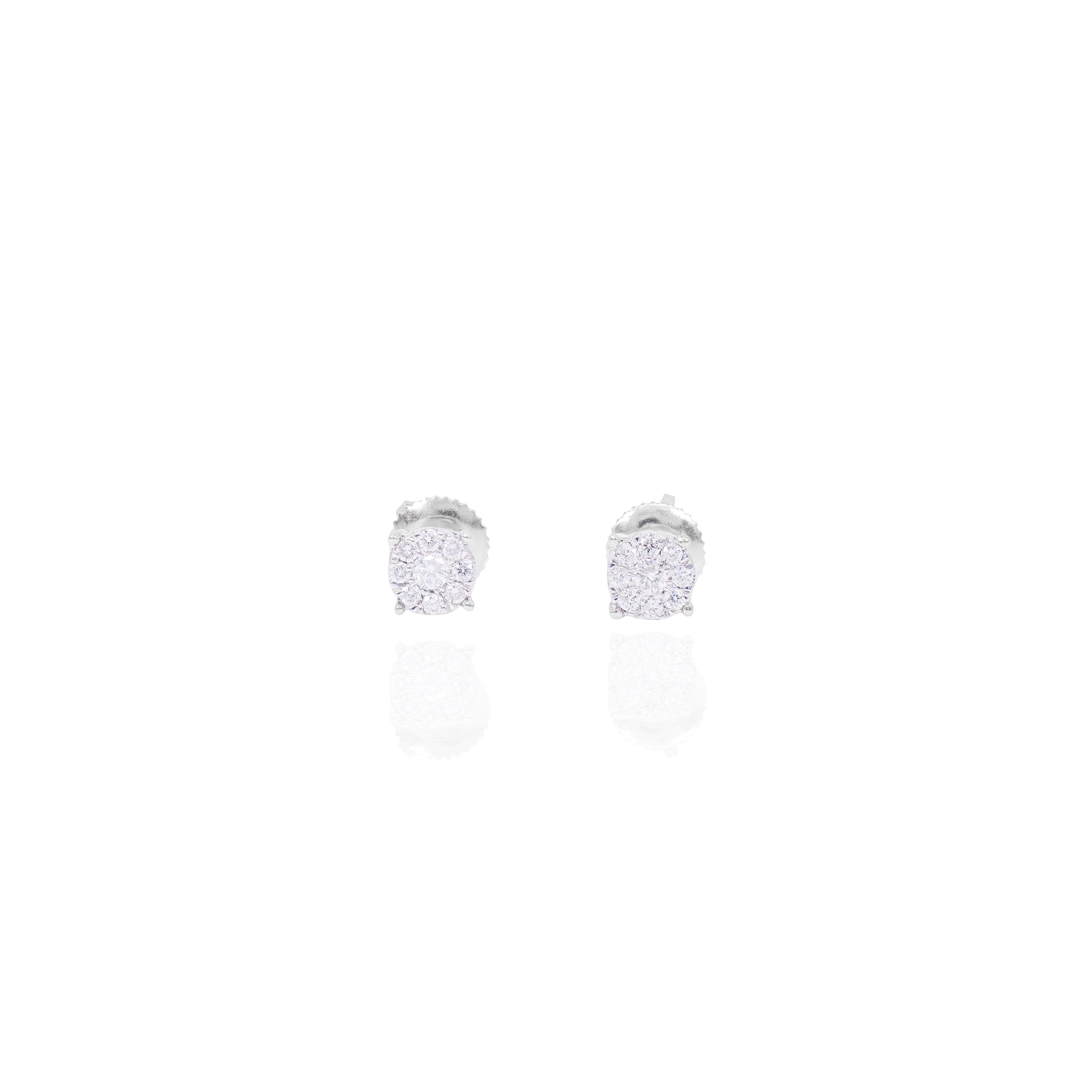 Multiple Sizes Diamond Cluster Earrings