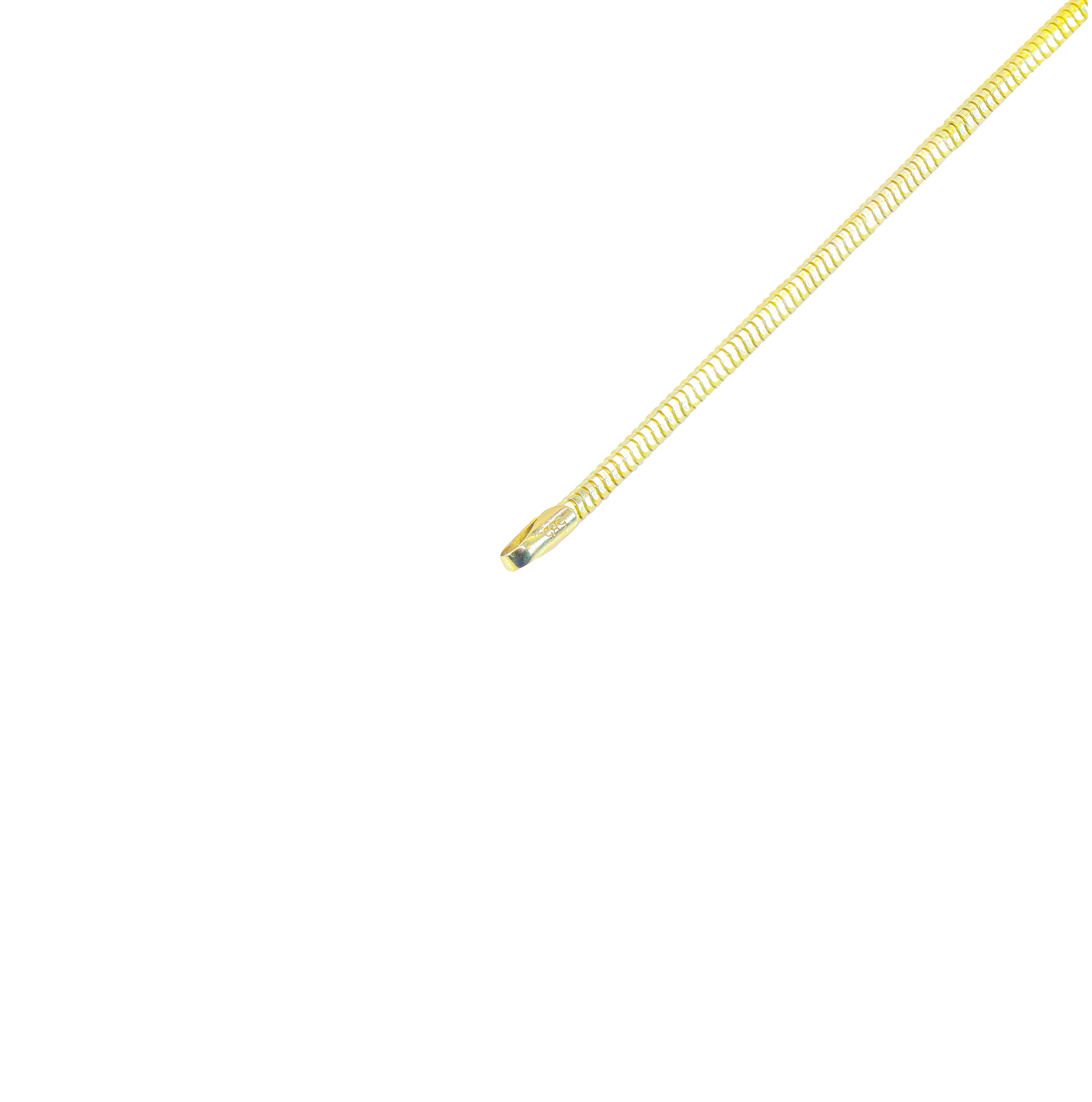 14KT Solid Round Snake Link Yellow Gold Chain