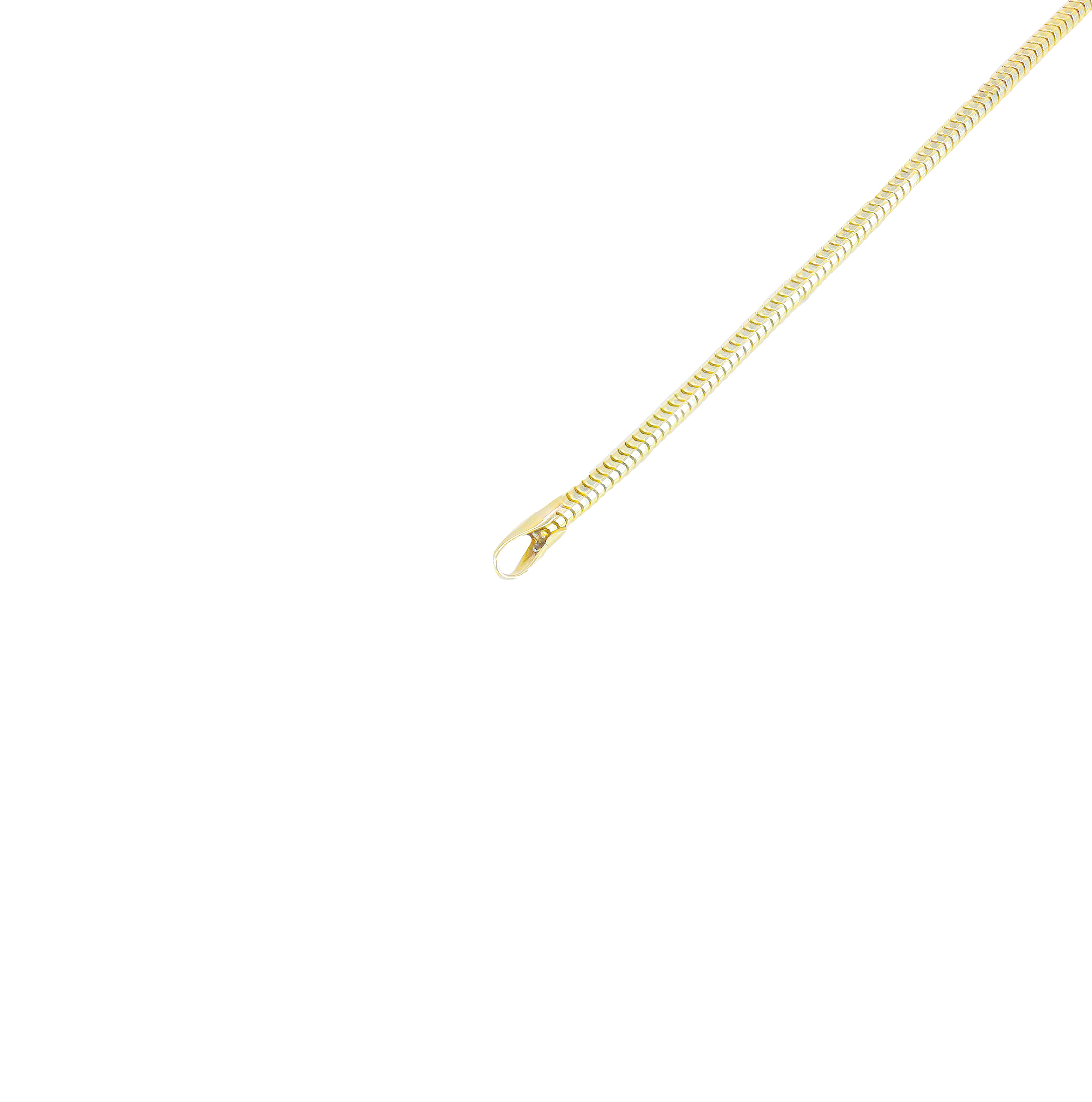 14KT Solid Round Snake Link Yellow Gold Chain