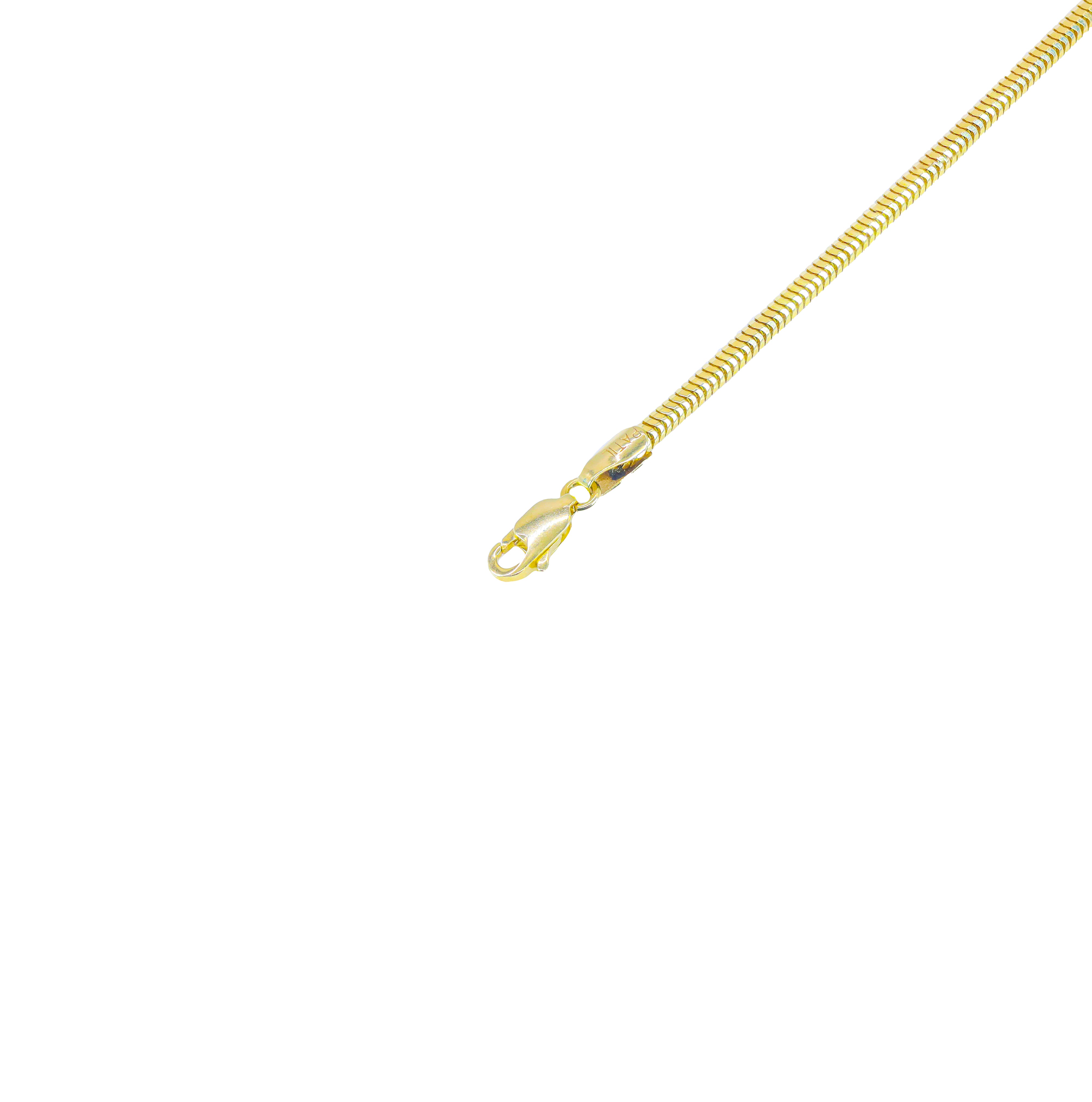 14KT Solid Round Snake Link Yellow Gold Chain
