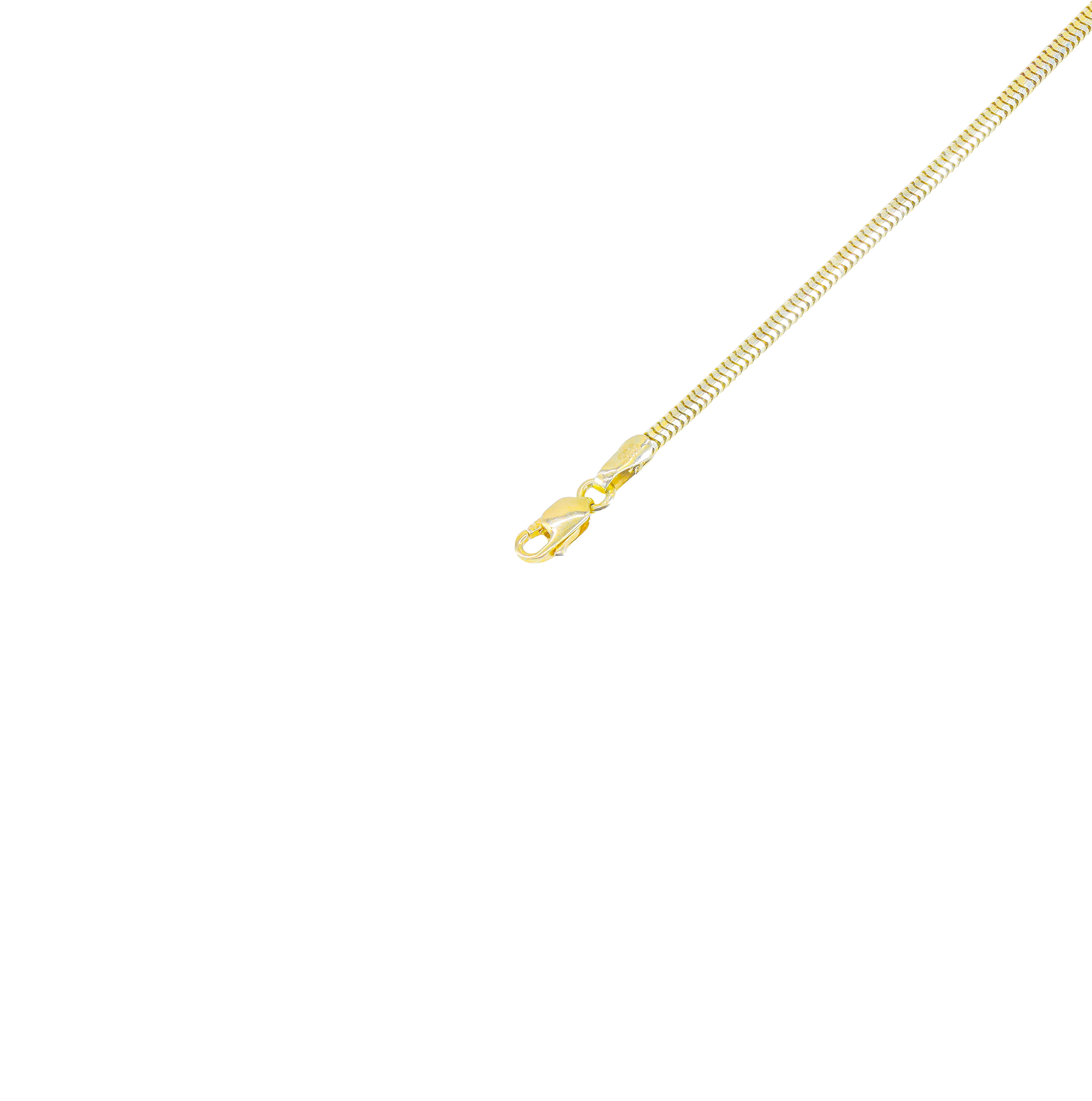 14KT Solid Round Snake Link Yellow Gold Chain