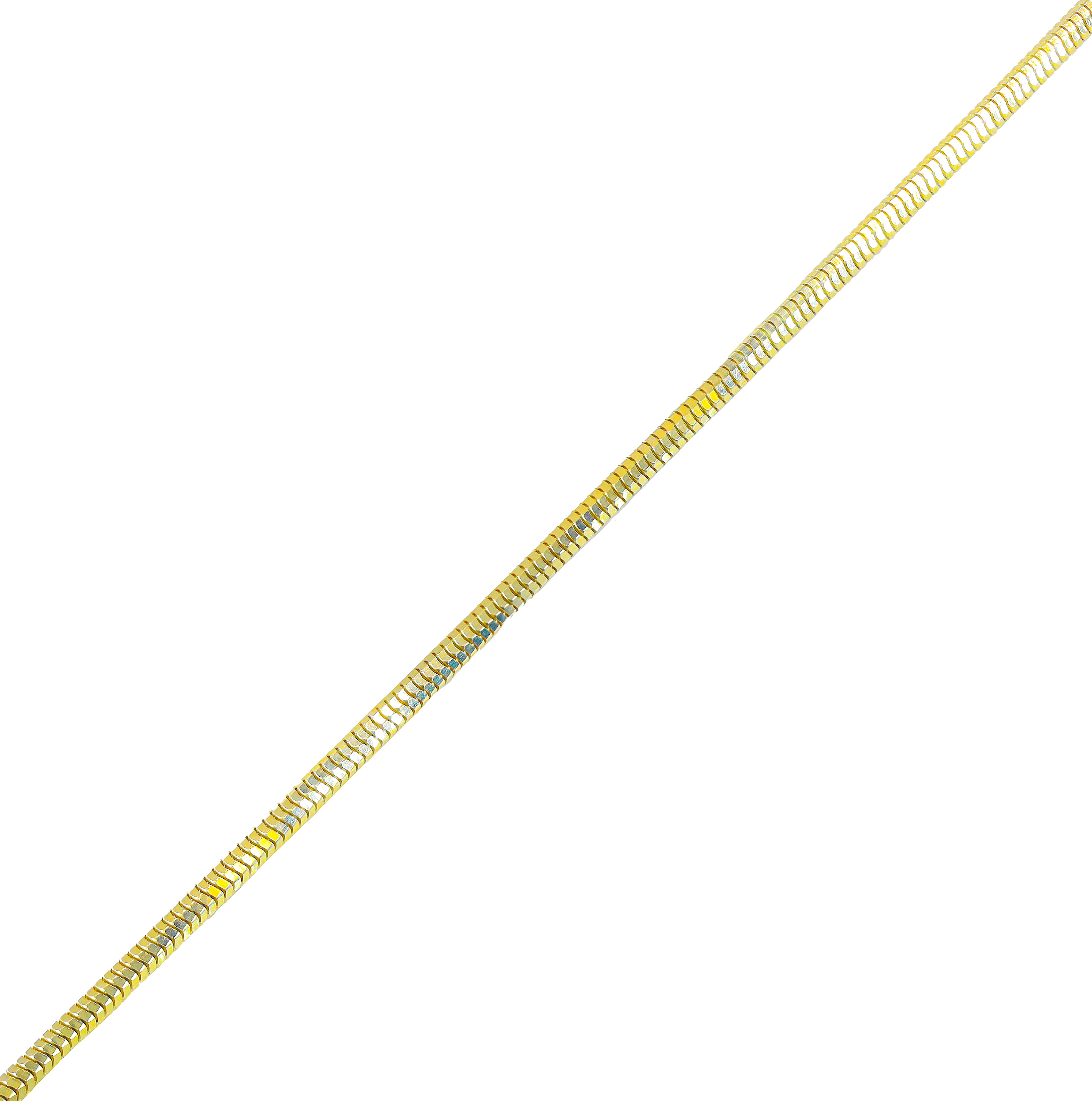14KT Solid Round Snake Link Yellow Gold Chain