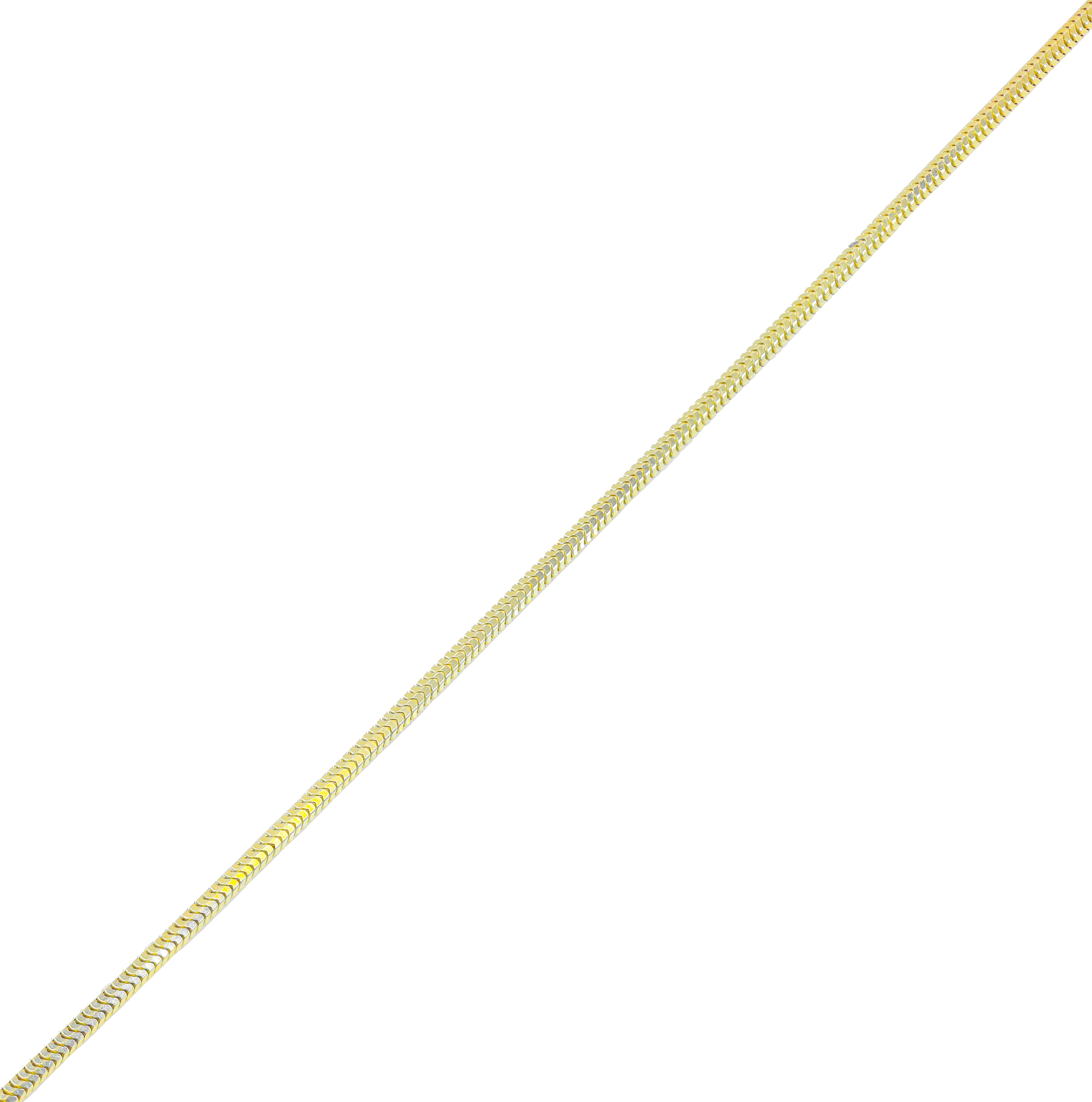 14KT Solid Round Snake Link Yellow Gold Chain