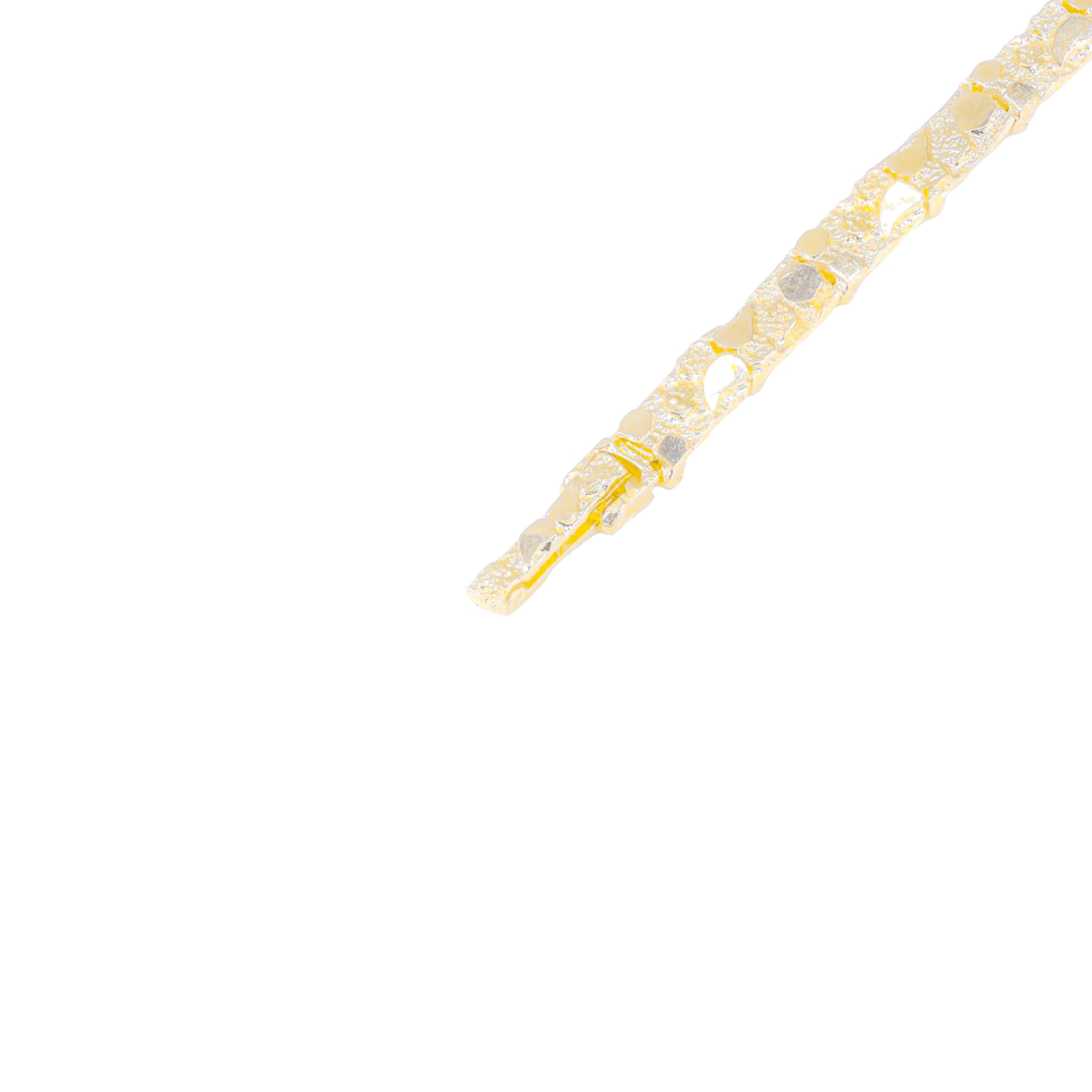 14KT Solid Yellow Gold Nugget Style Bracelet