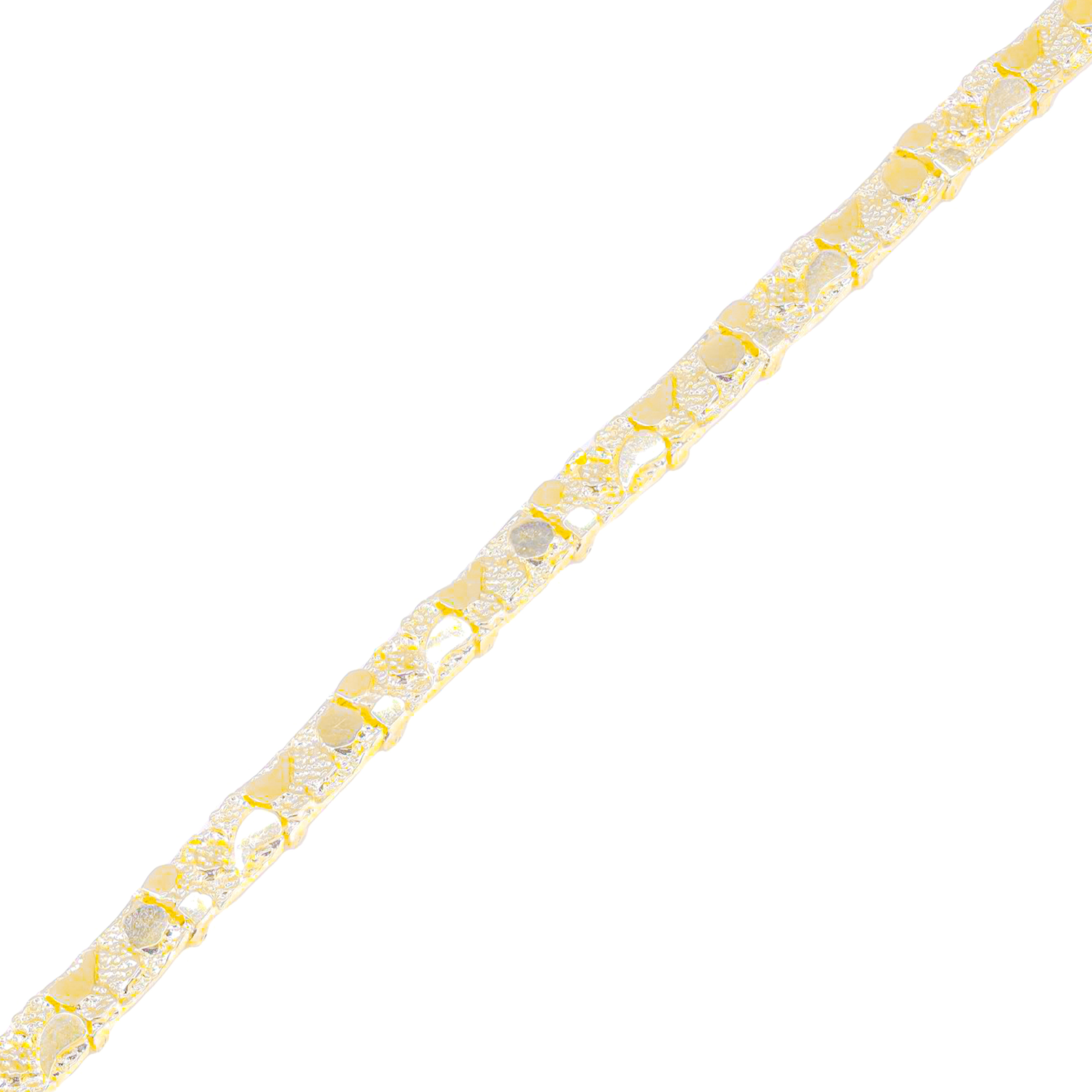 14KT Solid Yellow Gold Nugget Style Bracelet