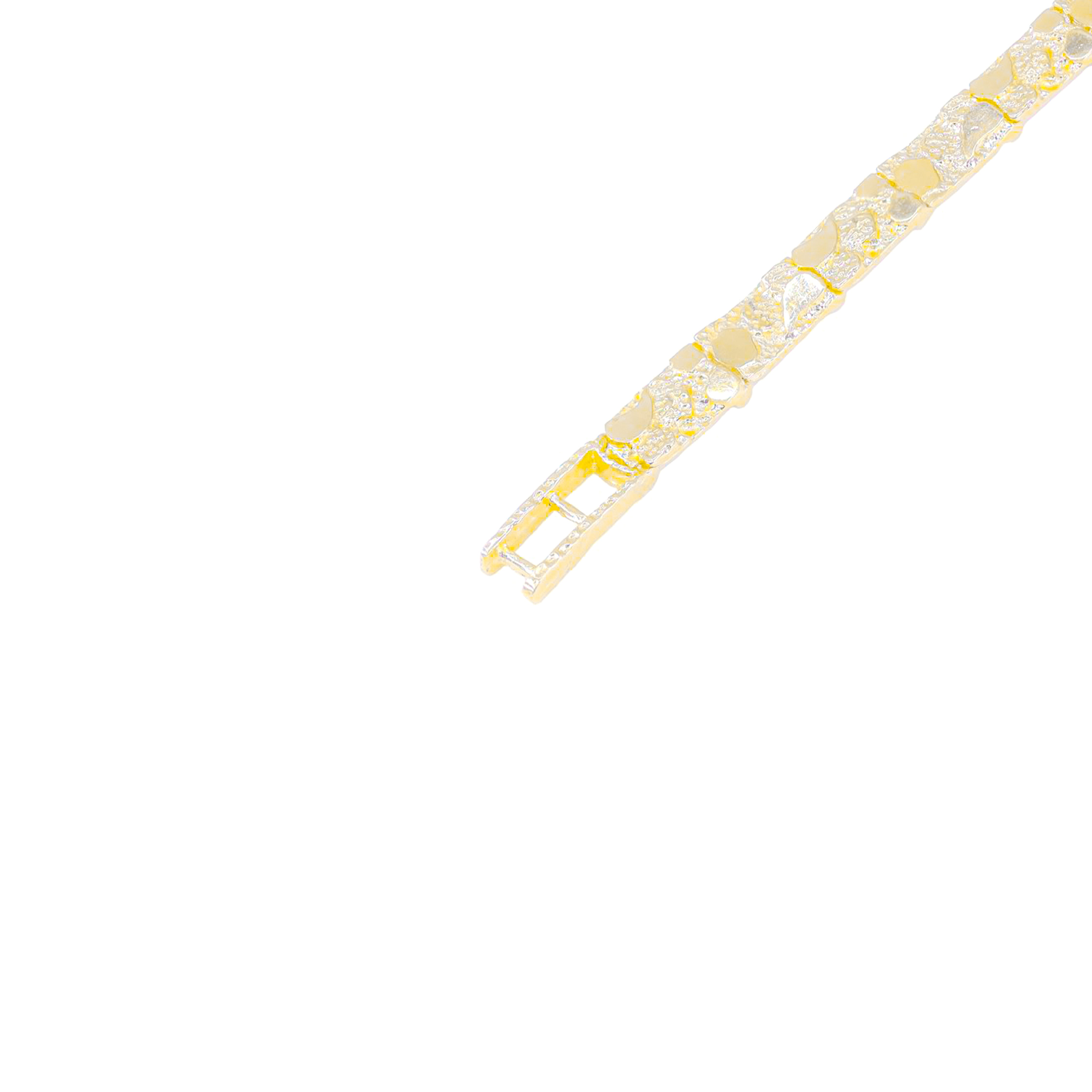 14KT Solid Yellow Gold Nugget Style Bracelet