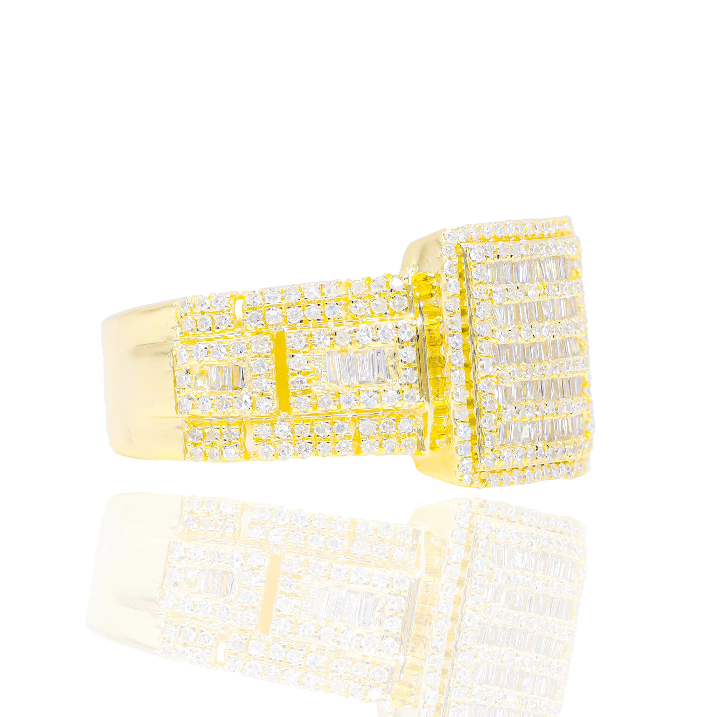 Square Signet Baguette Ring