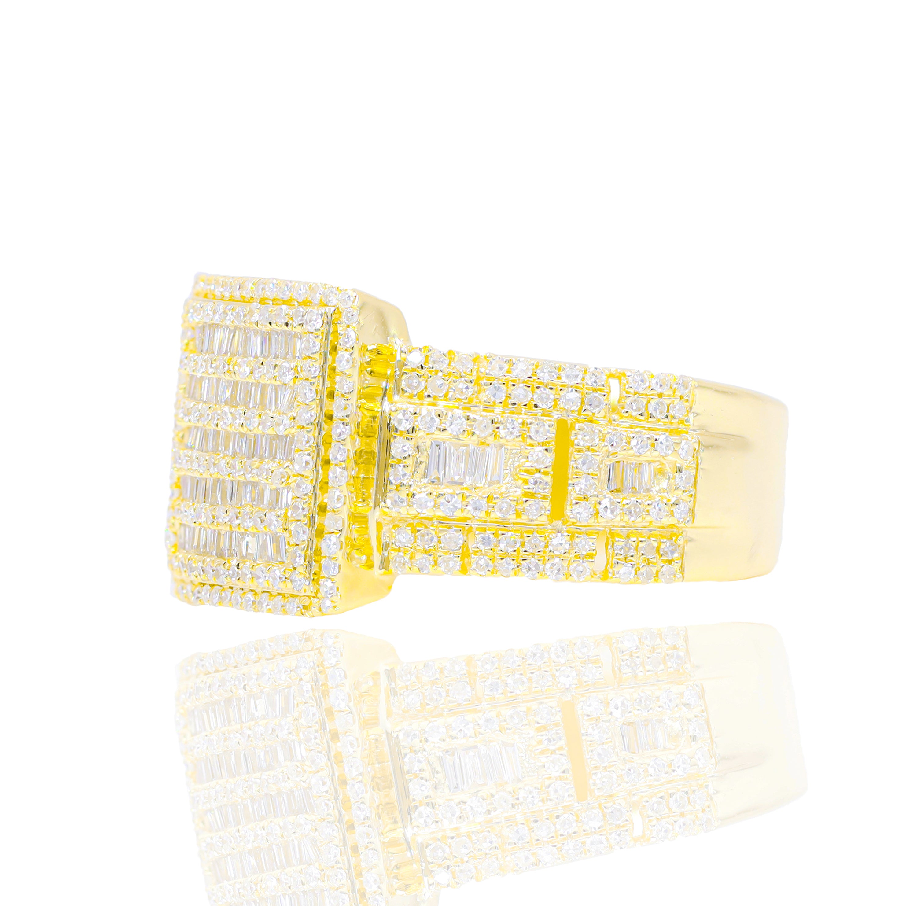 Square Signet Baguette Ring