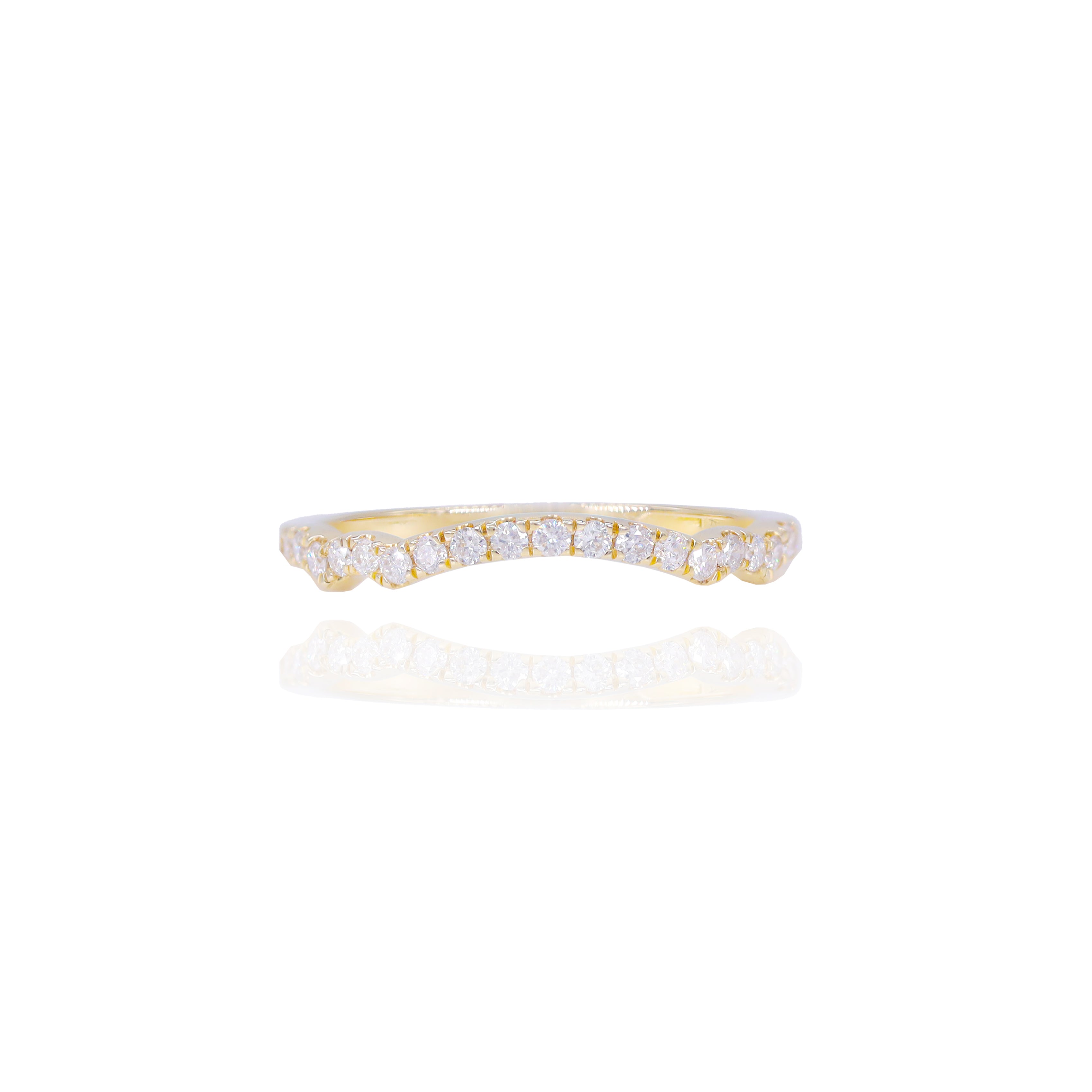 Princess Shaped Diamond Engagement Ring with Halo and Woven Shank & Band