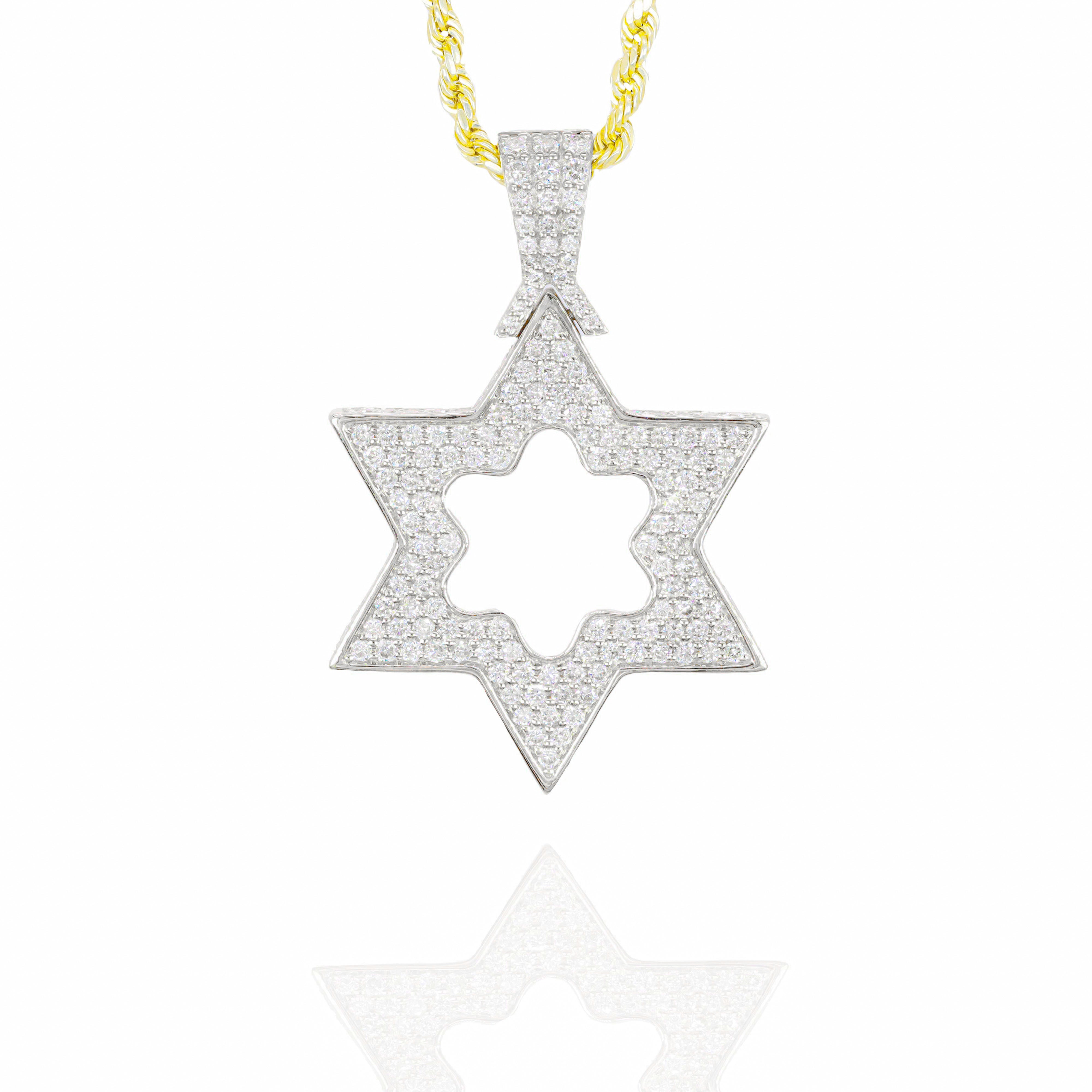Star of David Diamond Pendant