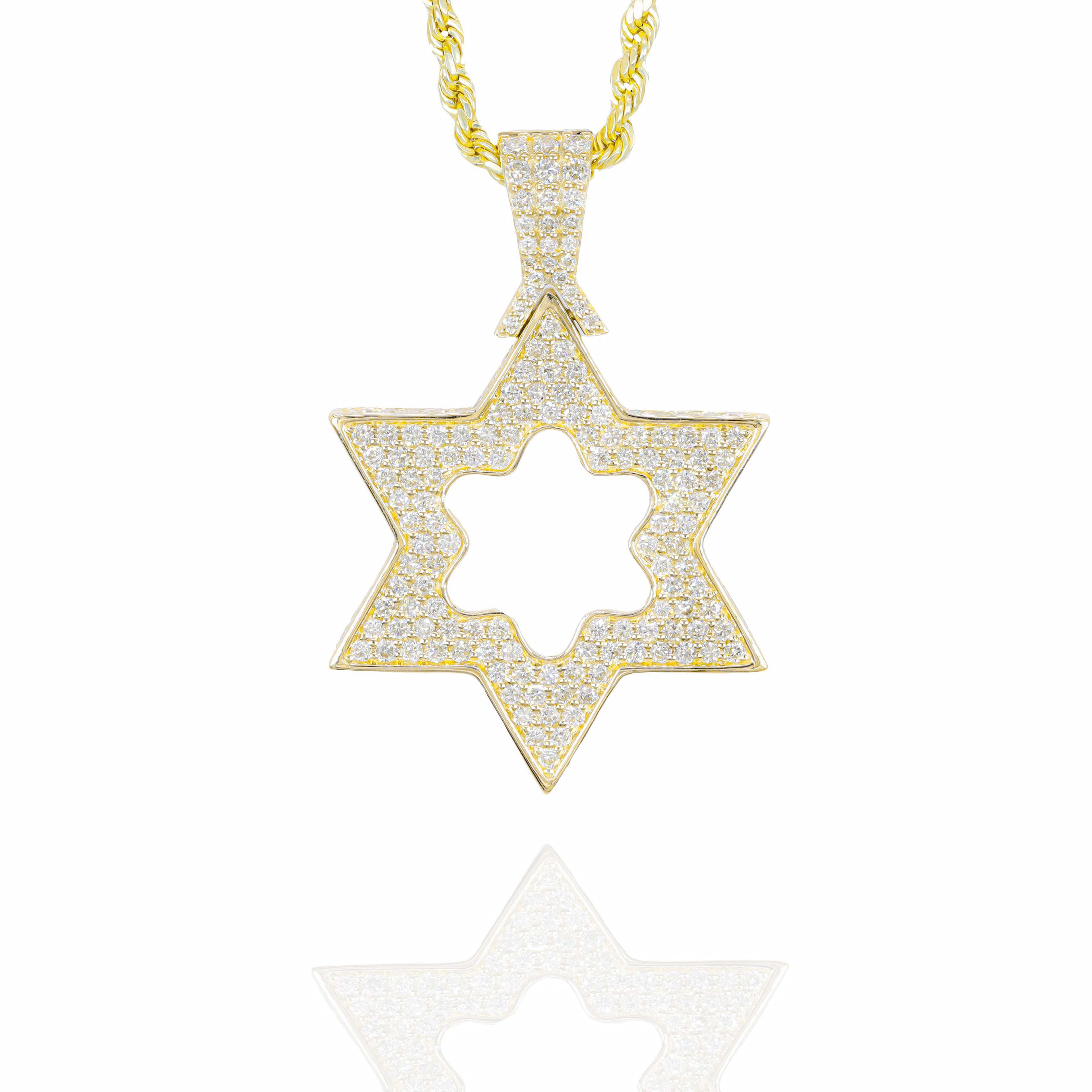 Star of David Diamond Pendant