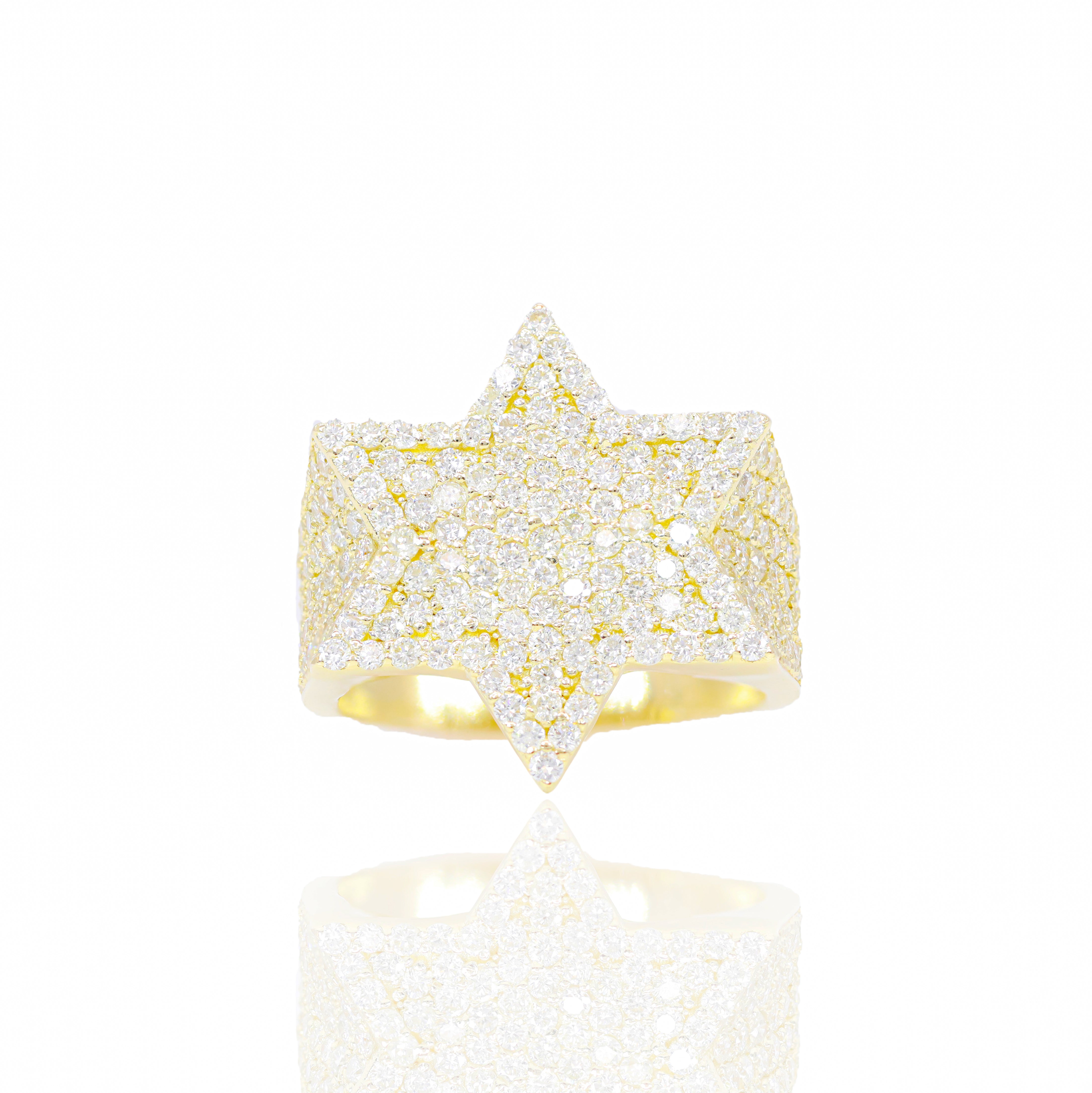 Star of David Diamond Ring