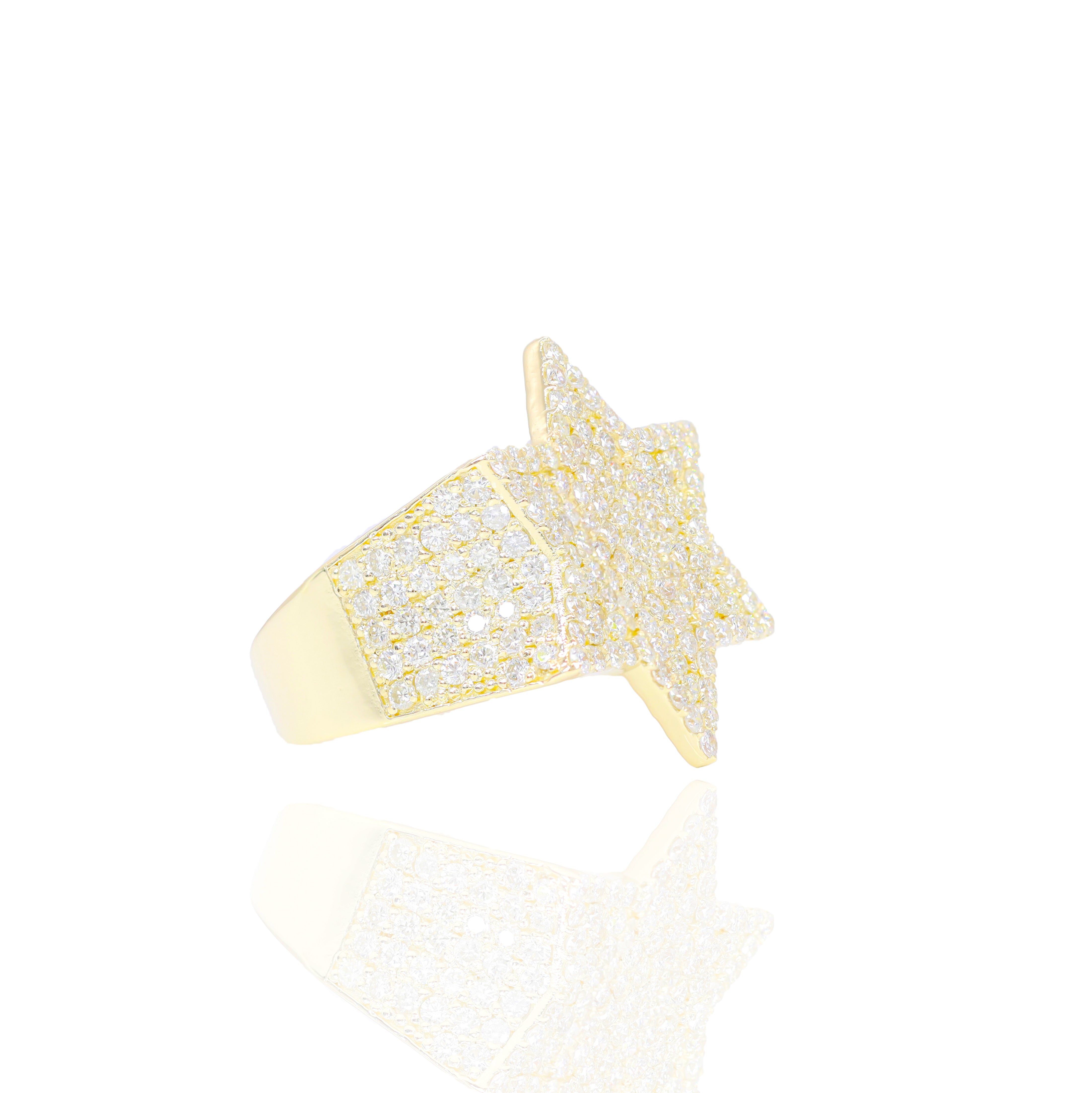 Star of David Diamond Ring