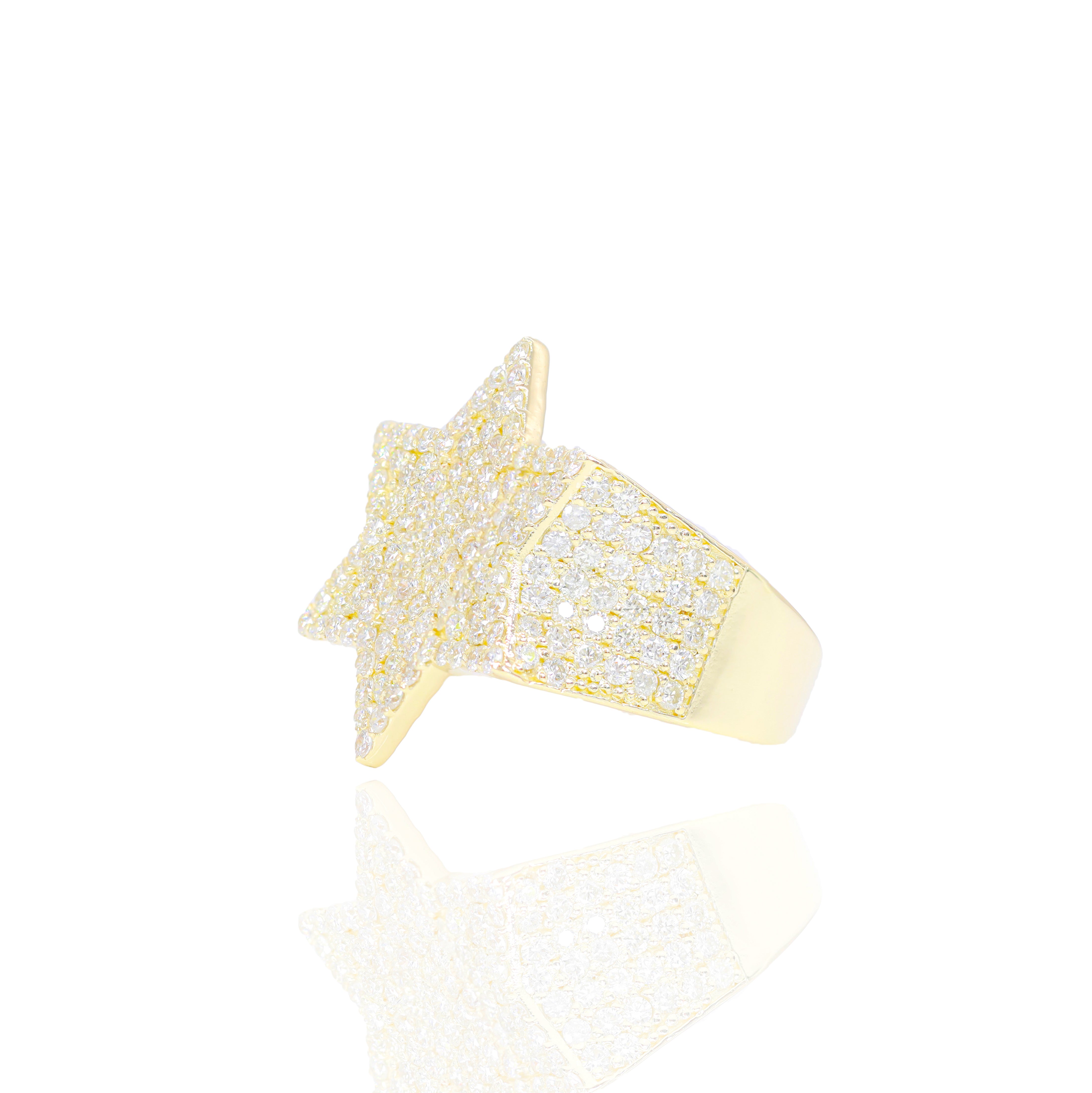 Star of David Diamond Ring