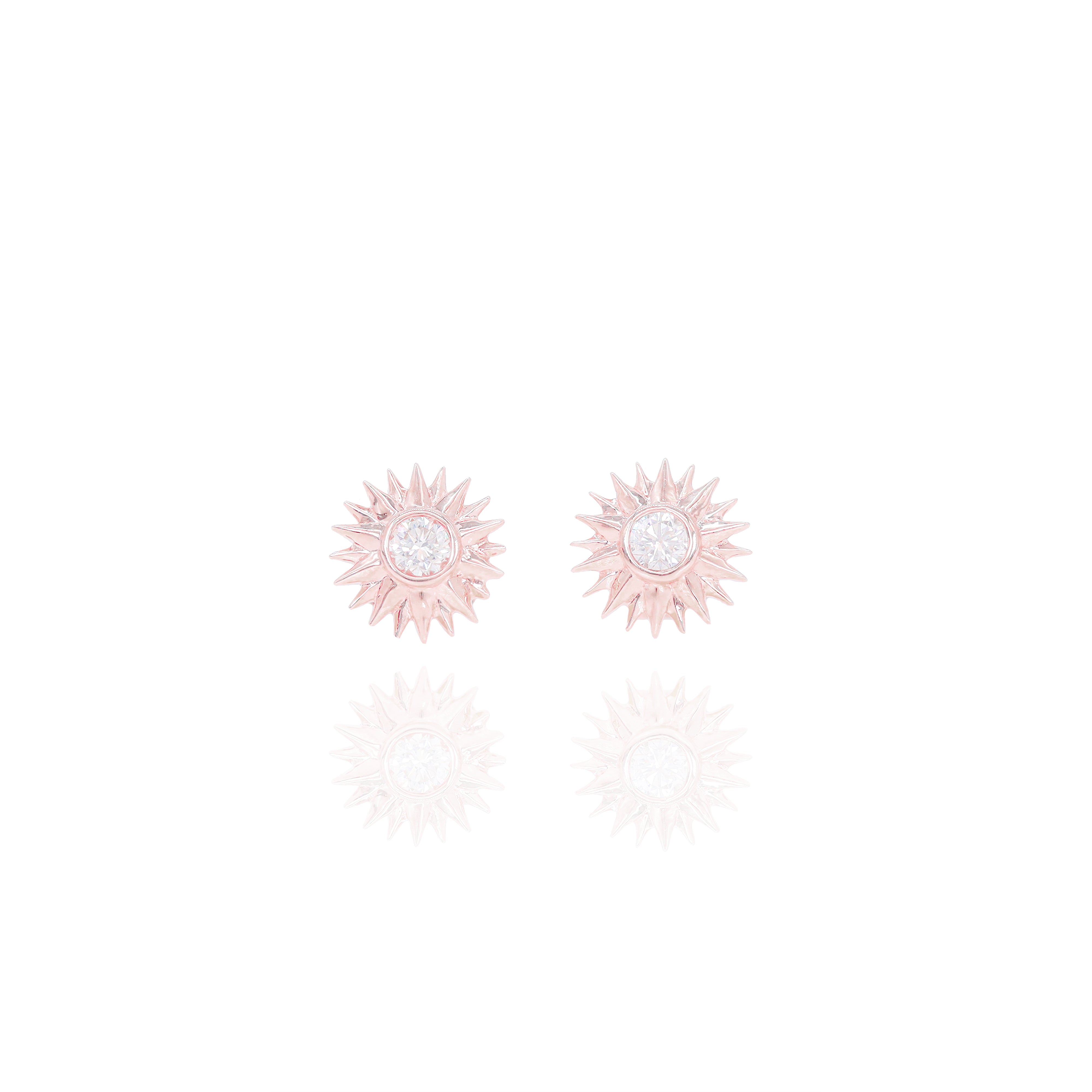 Diamond Sun Burst Earrings