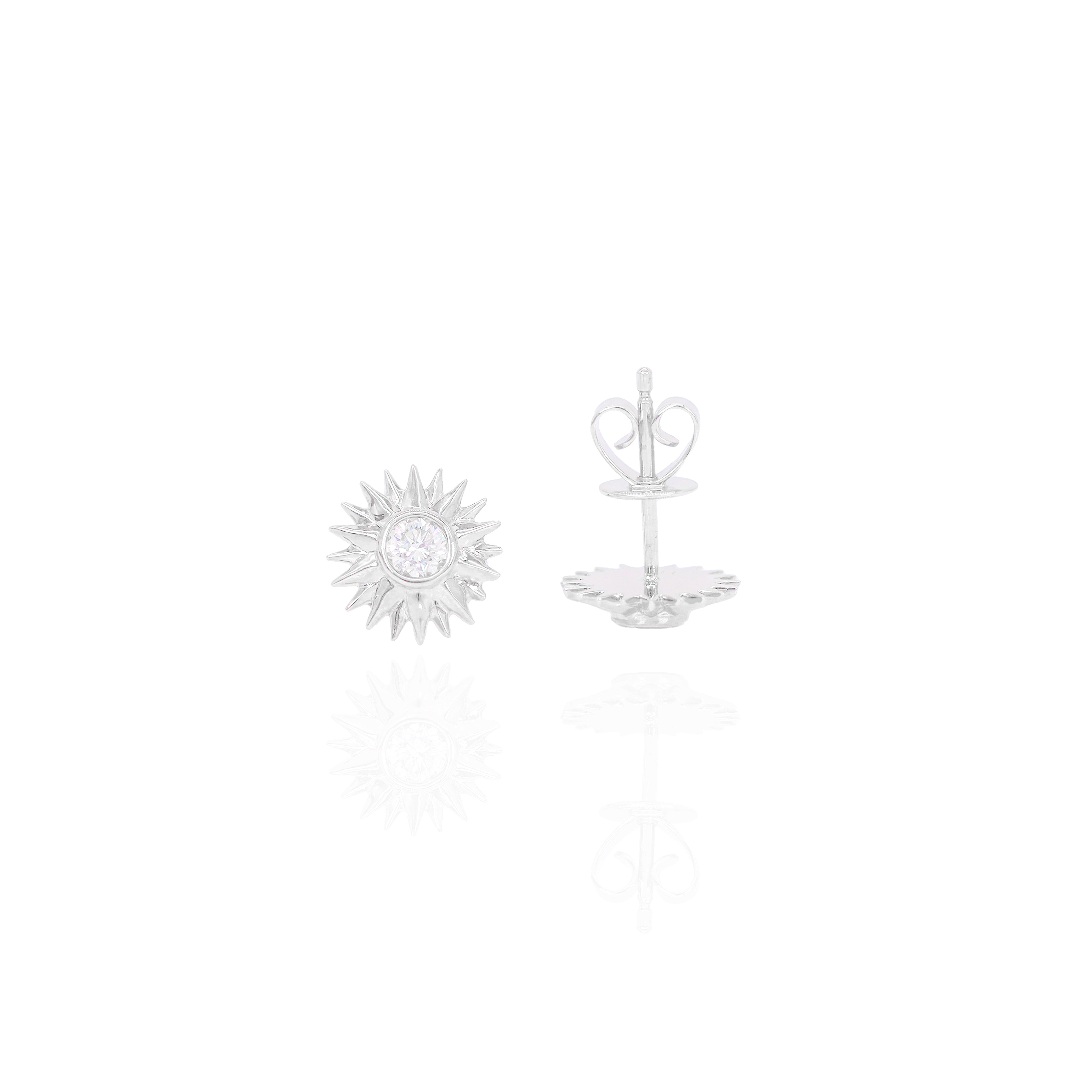 Diamond Sun Burst Earrings