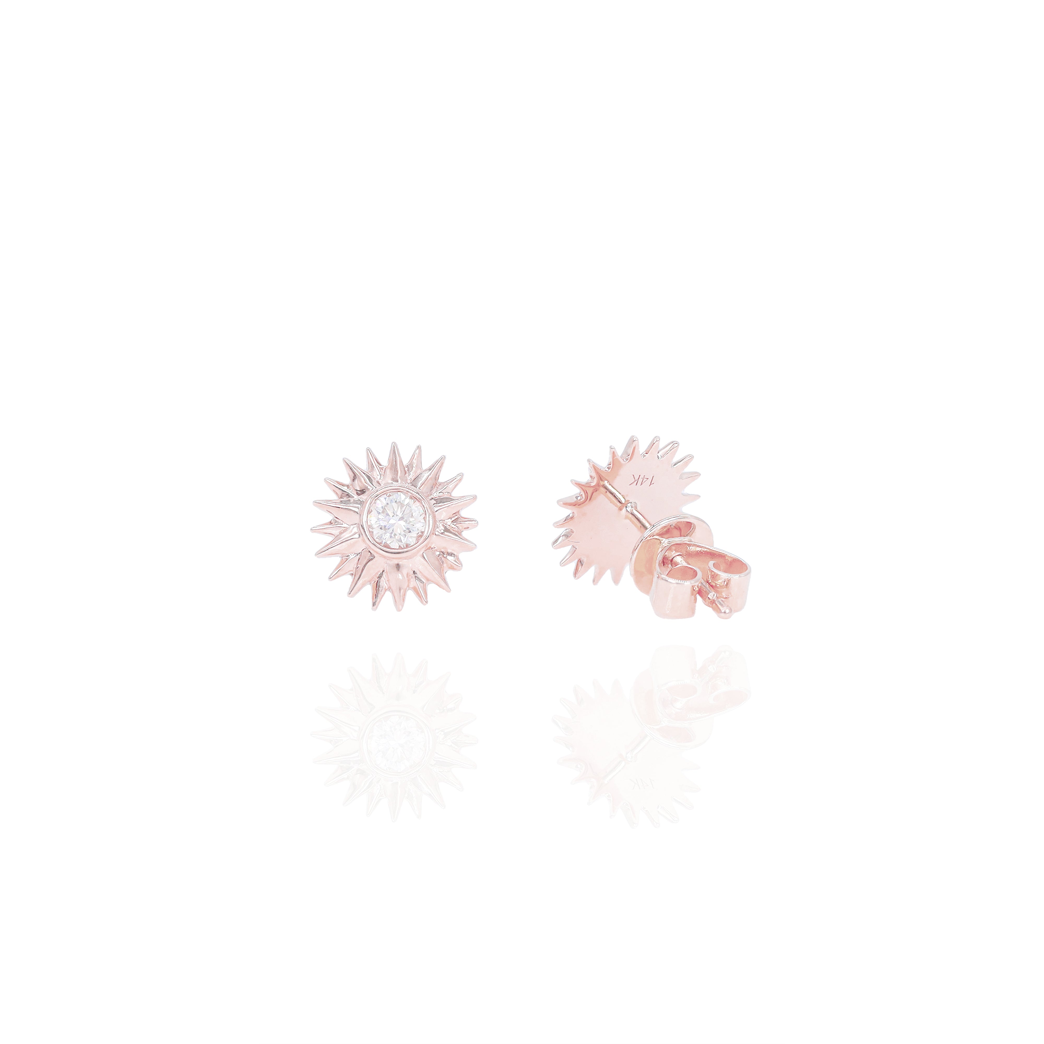 Diamond Sun Burst Earrings