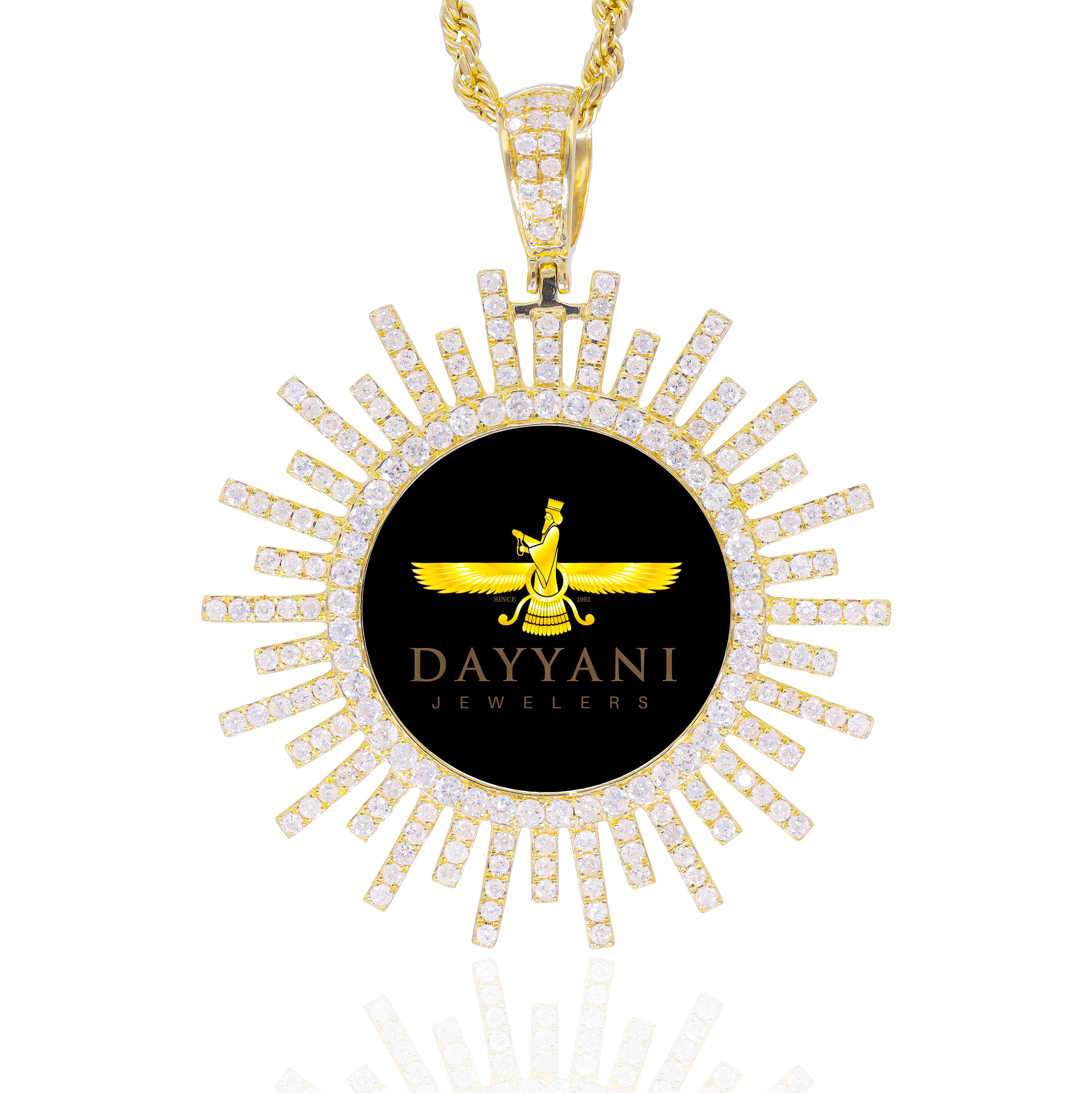 1.60 Inch Sun Memory Diamond Pendant