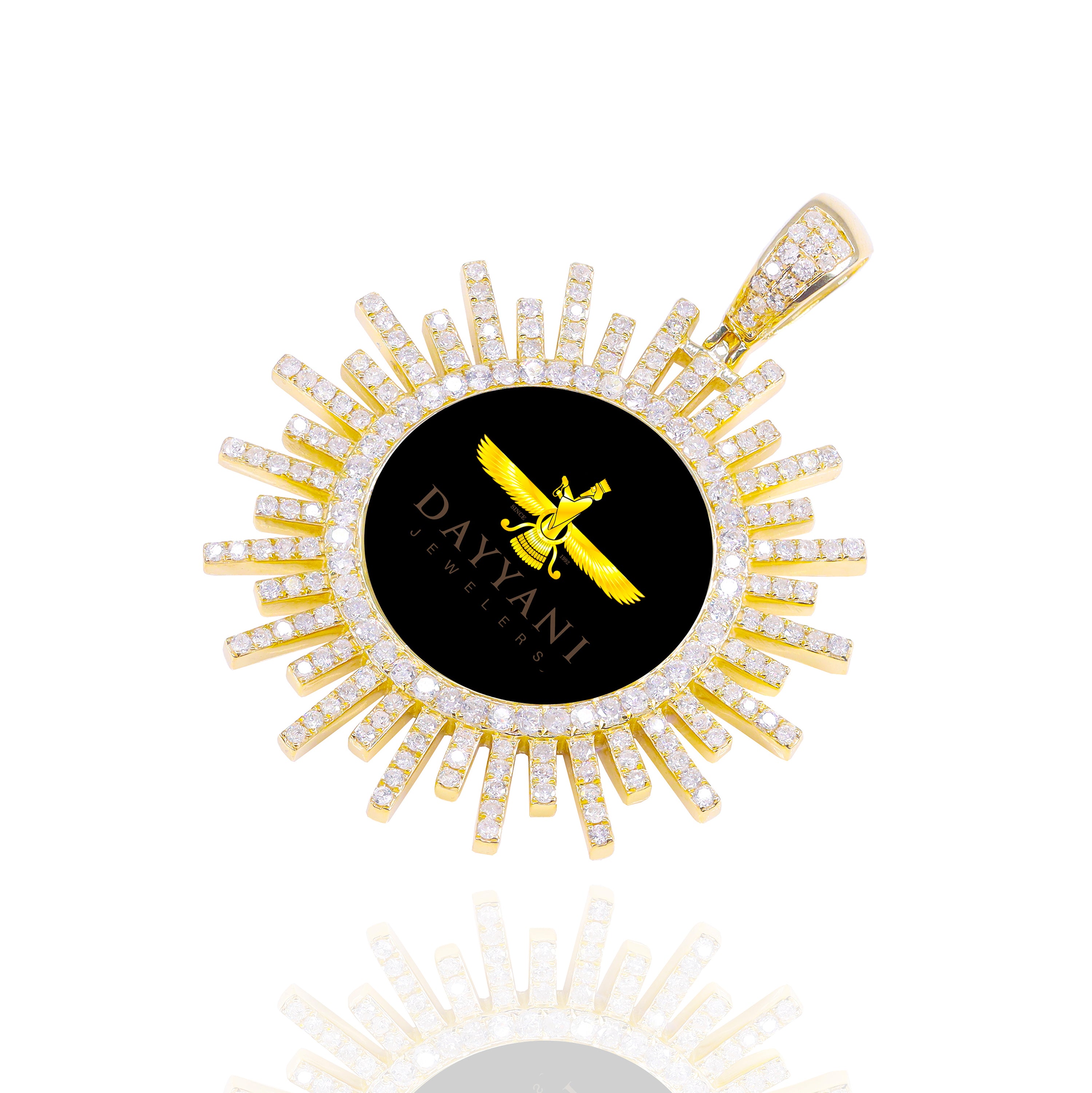 1.60 Inch Sun Memory Diamond Pendant