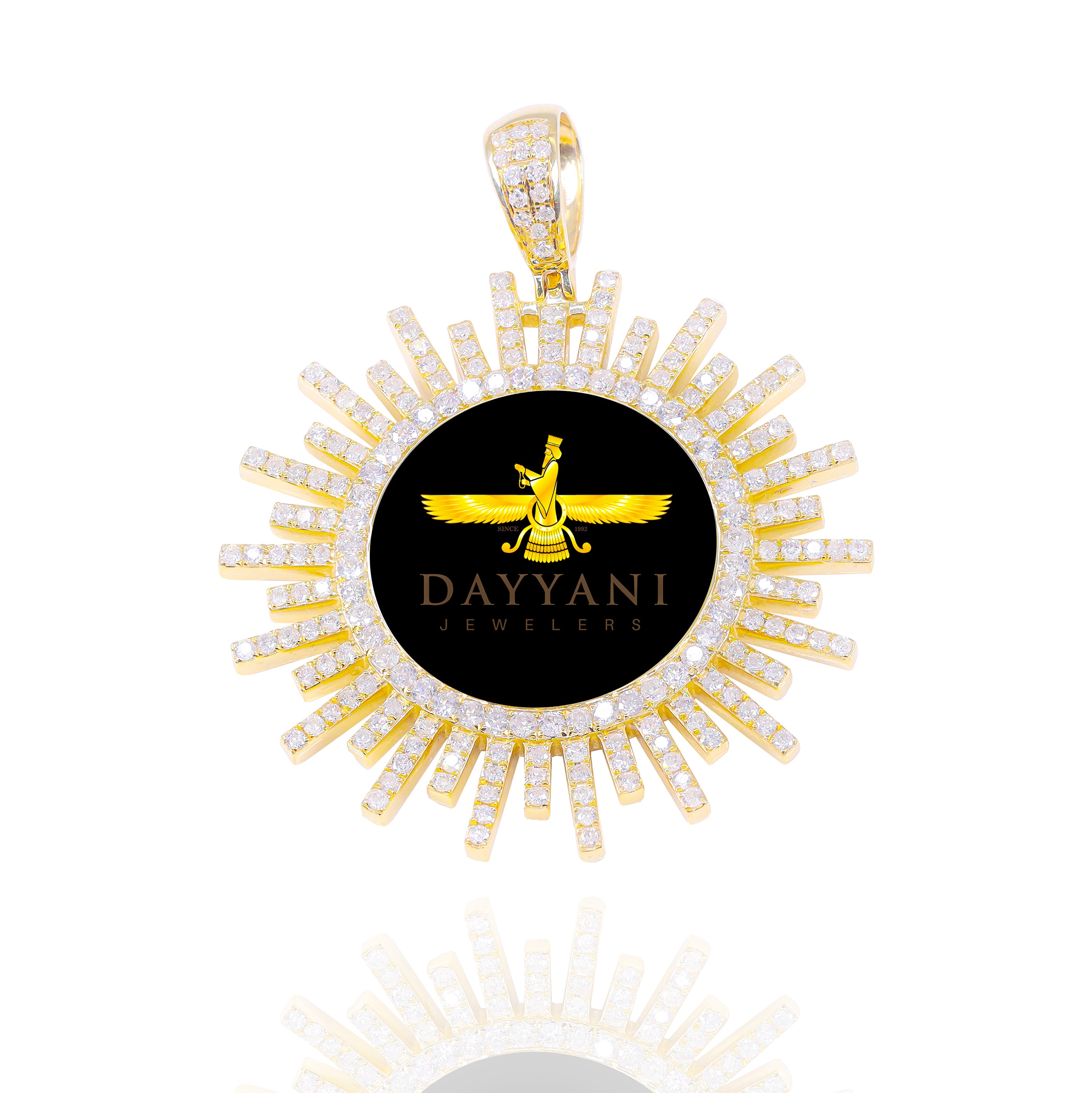 1.60 Inch Sun Memory Diamond Pendant