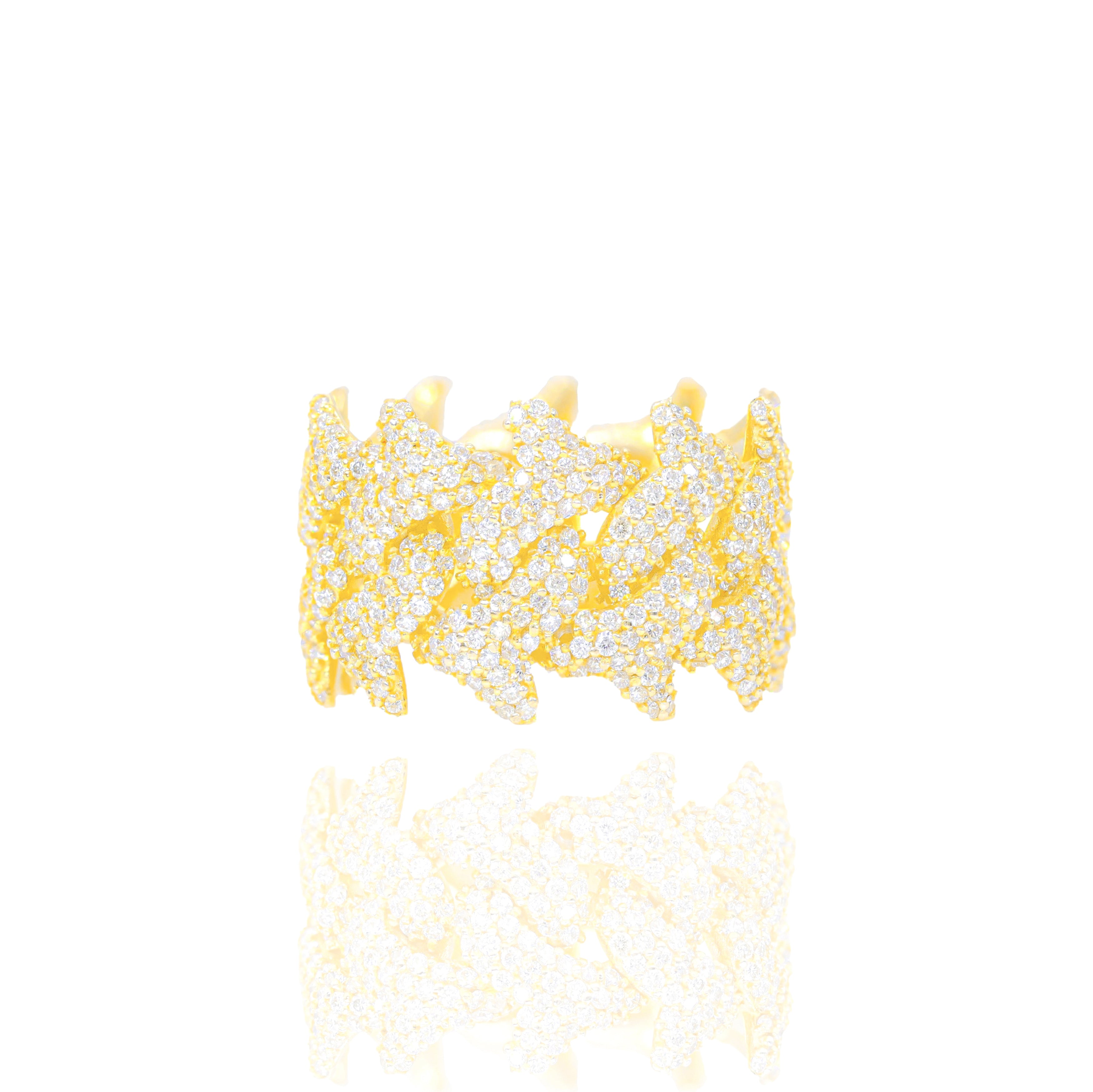Thorn Cuban Diamond Ring