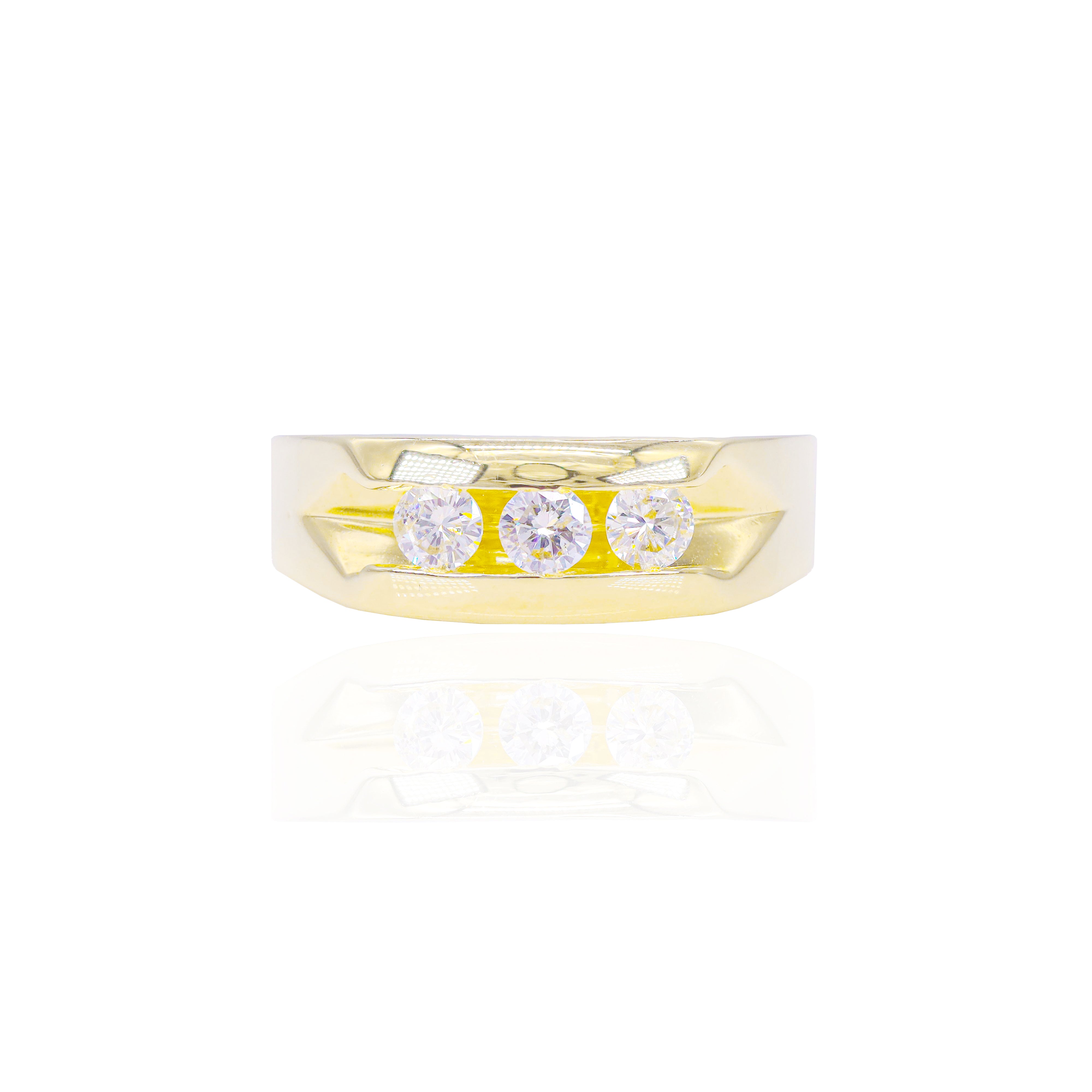 Gradual 3 Diamond Gold Band