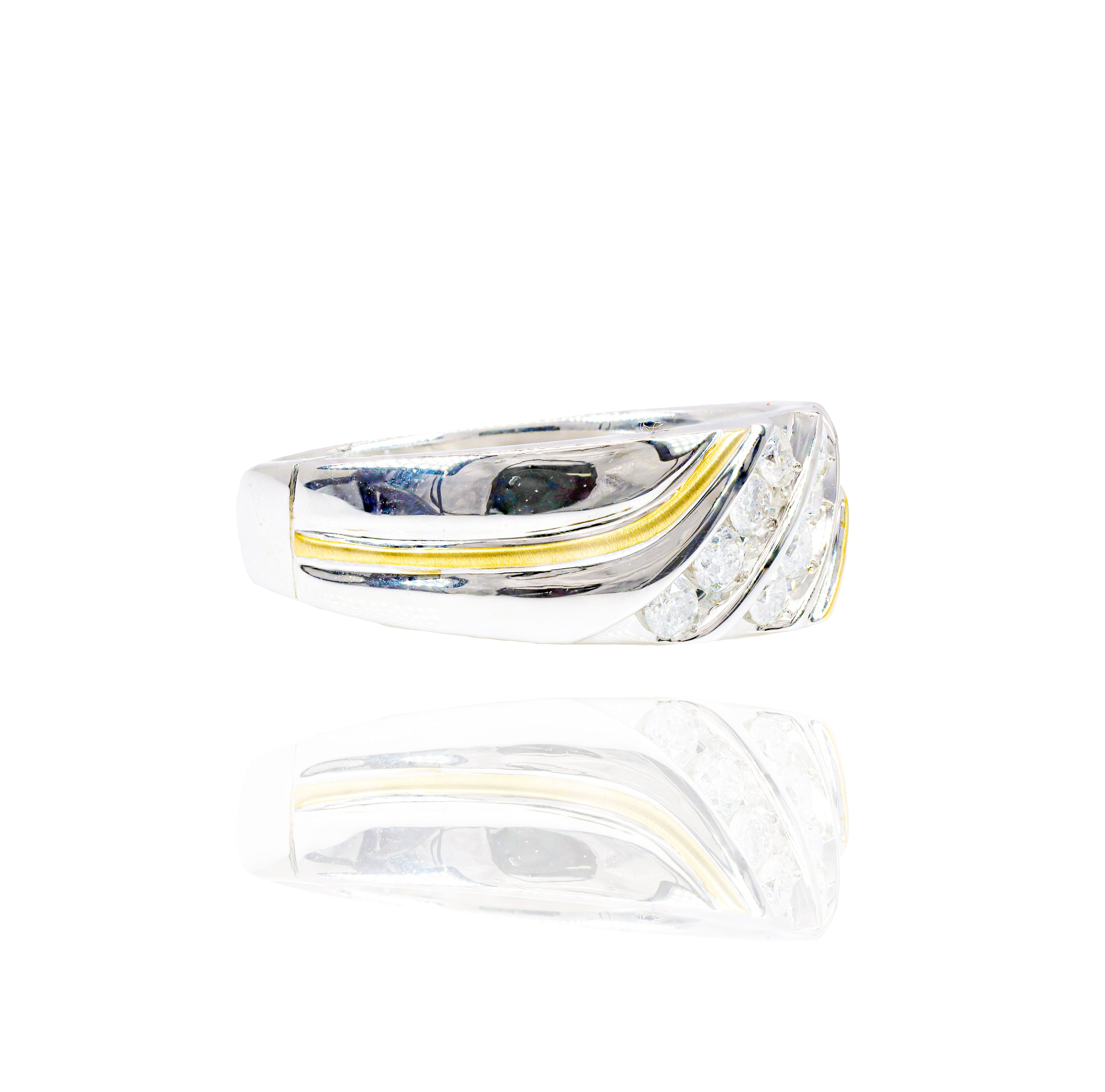 2 Row Round Diamond Band